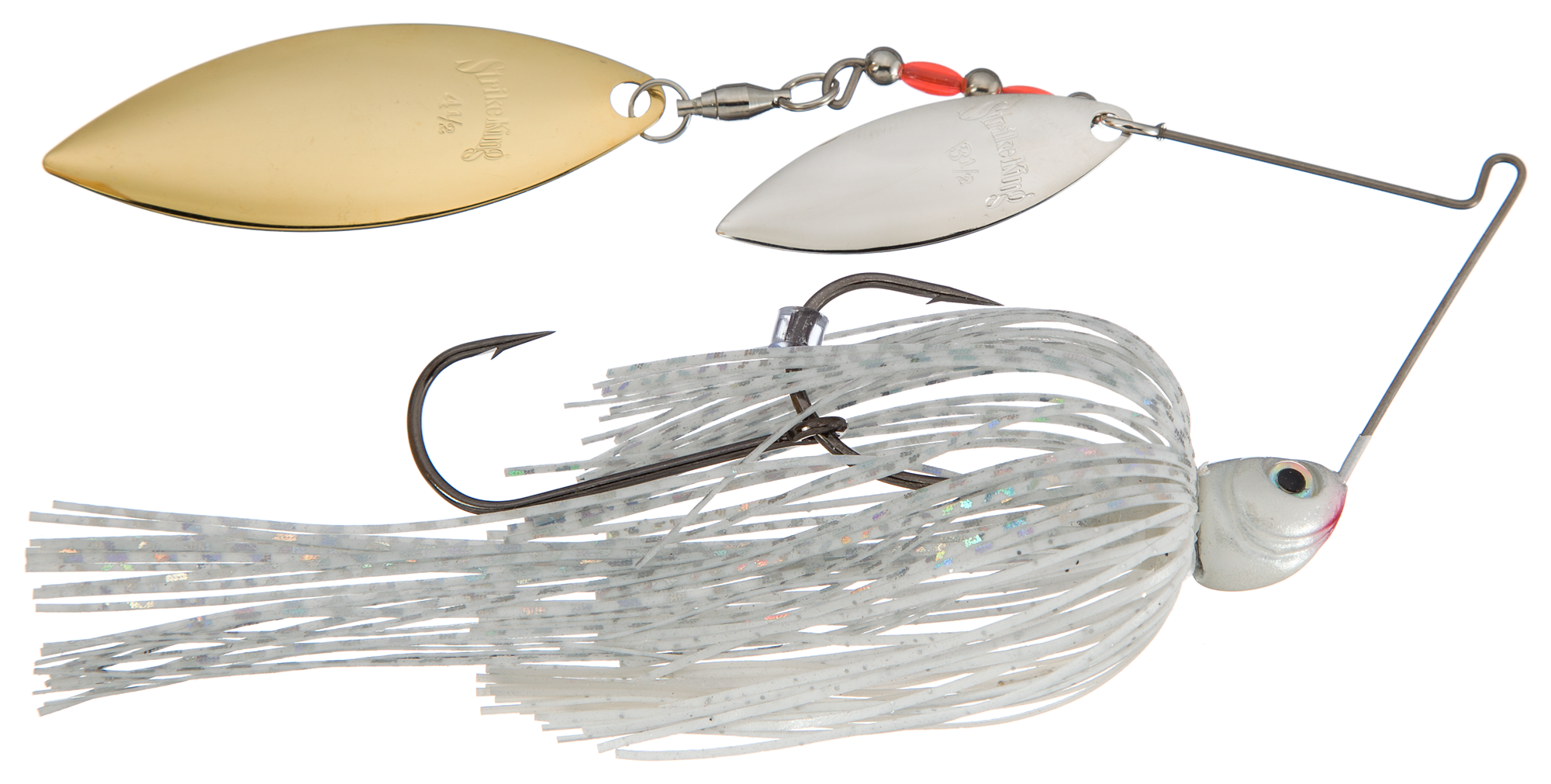 Strike King KVD Spinnerbaits Double Willow - 3/8 oz. - White