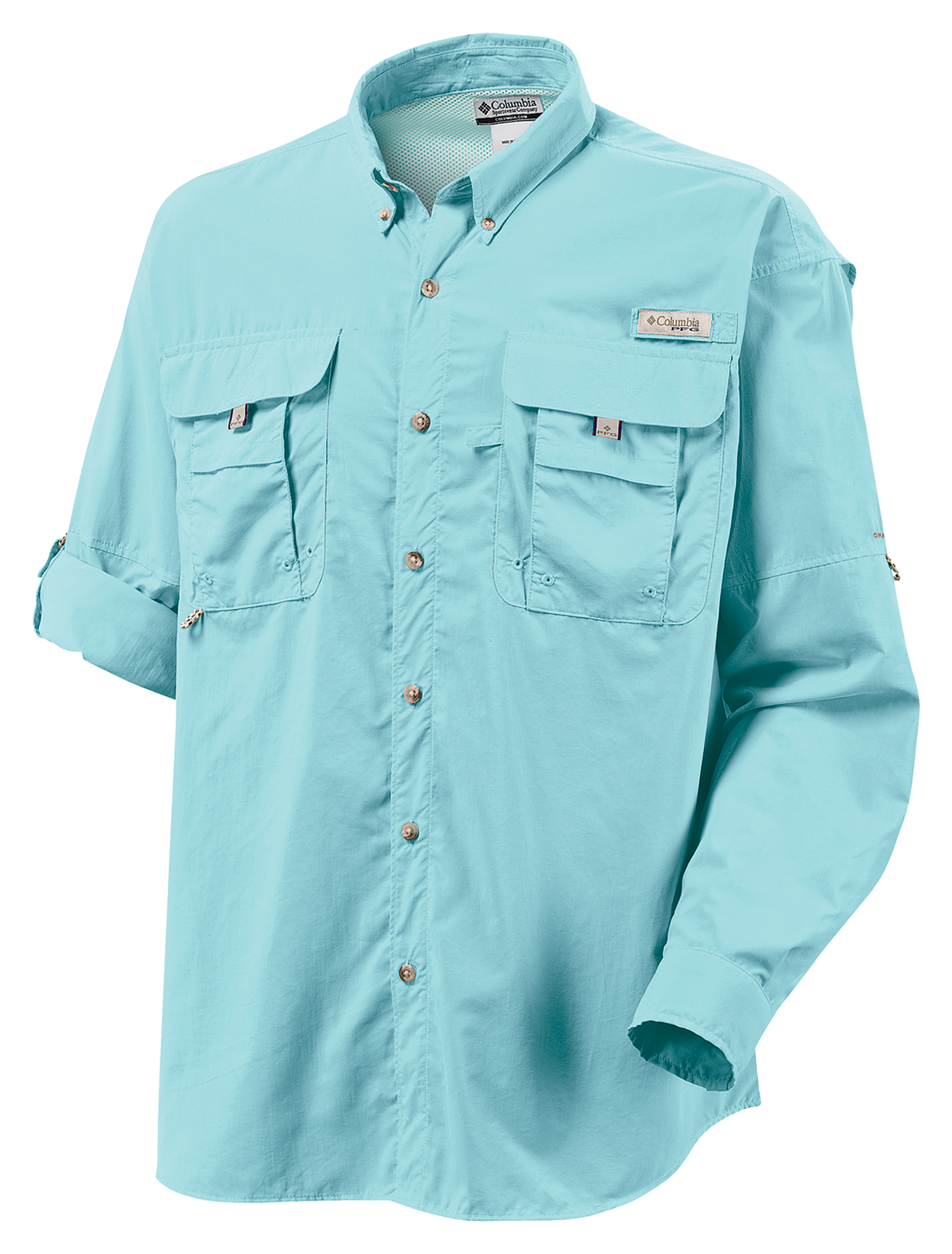 Image of Columbia Bahama II Long Sleeve Shirt with Omni-Shade for Men - Gulf Stream