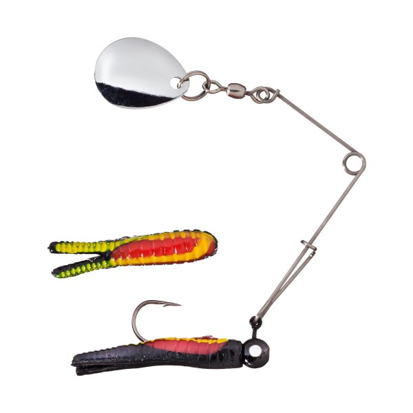 Johnson Original Beetle Spin - 1/4 oz. - Black/Yellow Stripe/Red Belly with Silver Blade