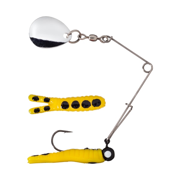 Johnson Original Beetle Spin - 1/4 oz. - Yellow/Black Spots with Silver Blade
