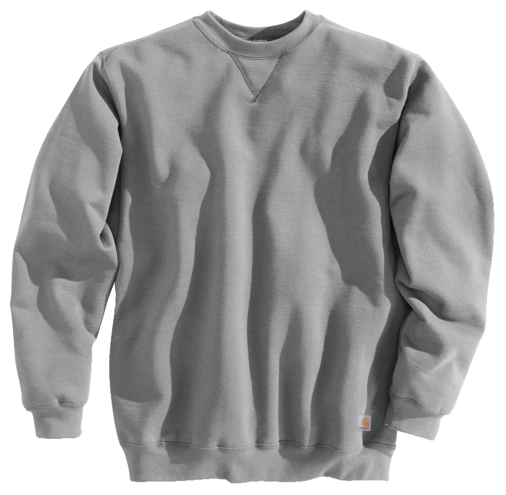 Image of Carhartt Midweight Crewneck Long-Sleeve Sweatshirt for Men - Heather Gray