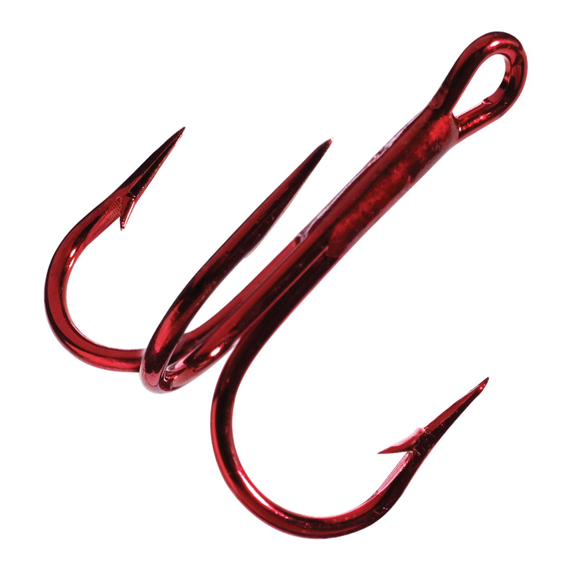 Eagle Claw Lazer Round Bend 3X Strong Treble Hook - Red 8