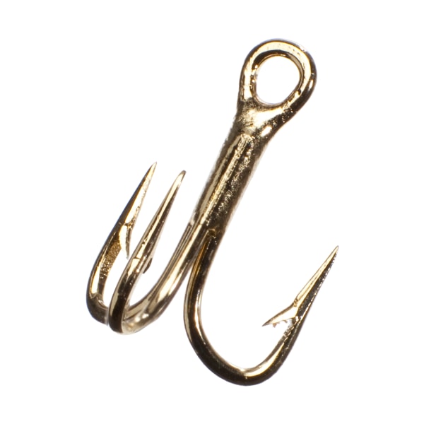 Eagle Claw 2X Treble Hooks - Gold - #10 - 5 Pack