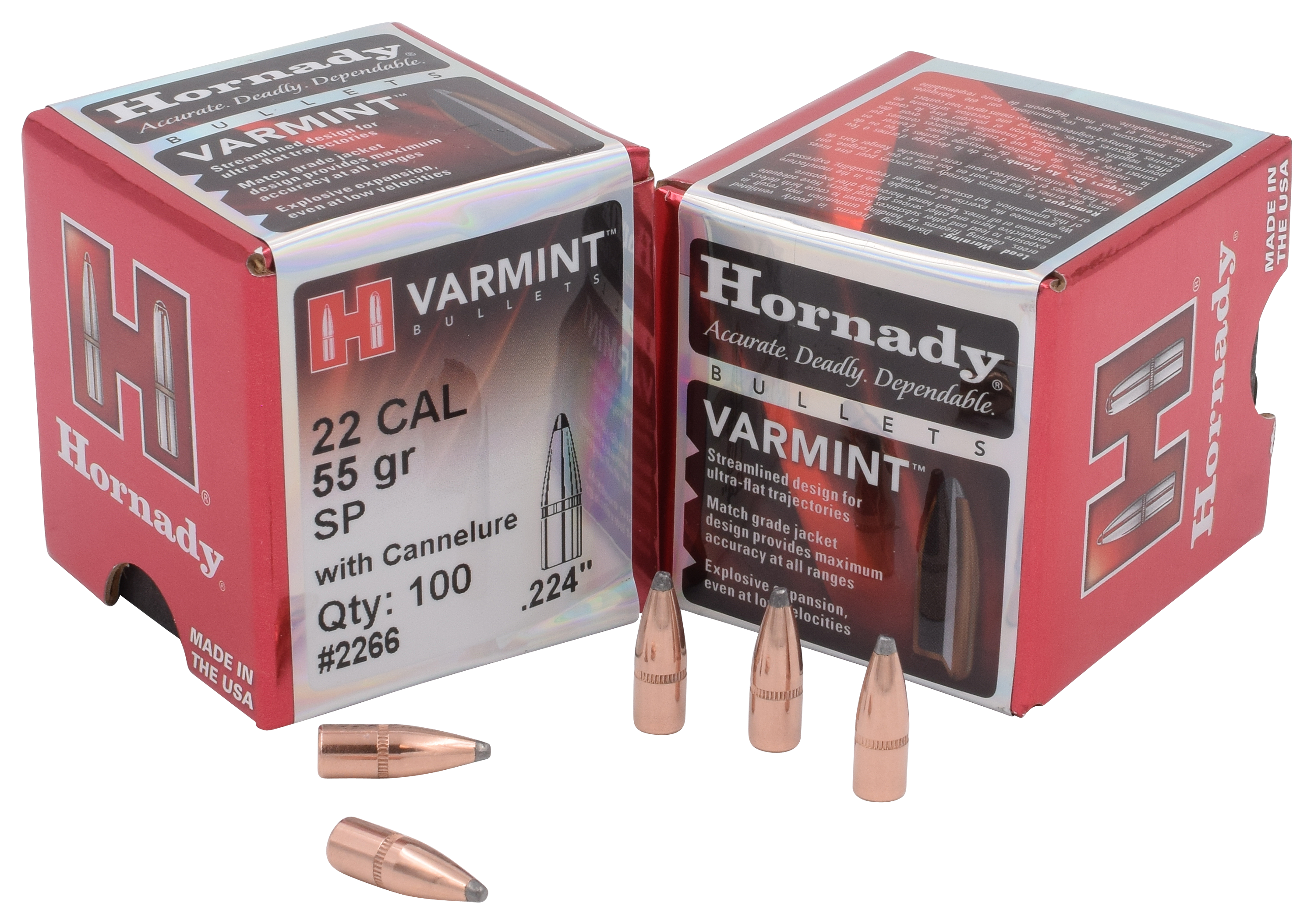 Hornady Varmint Rifle Bullets - 22 Caliber - 50 Grain- SPSX