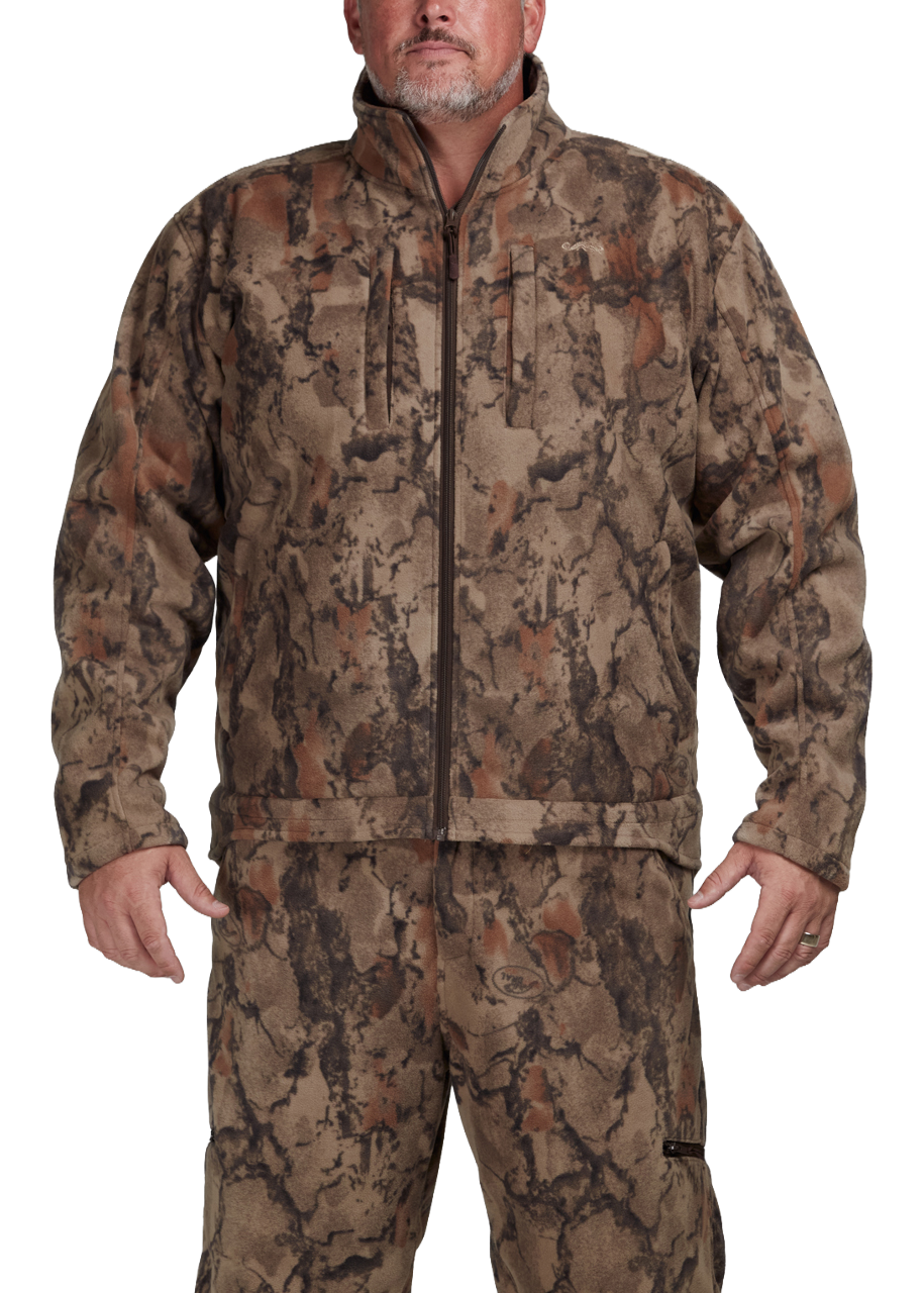 NATURAL GEAR Windproof Fleece Hunting Jacket for Men