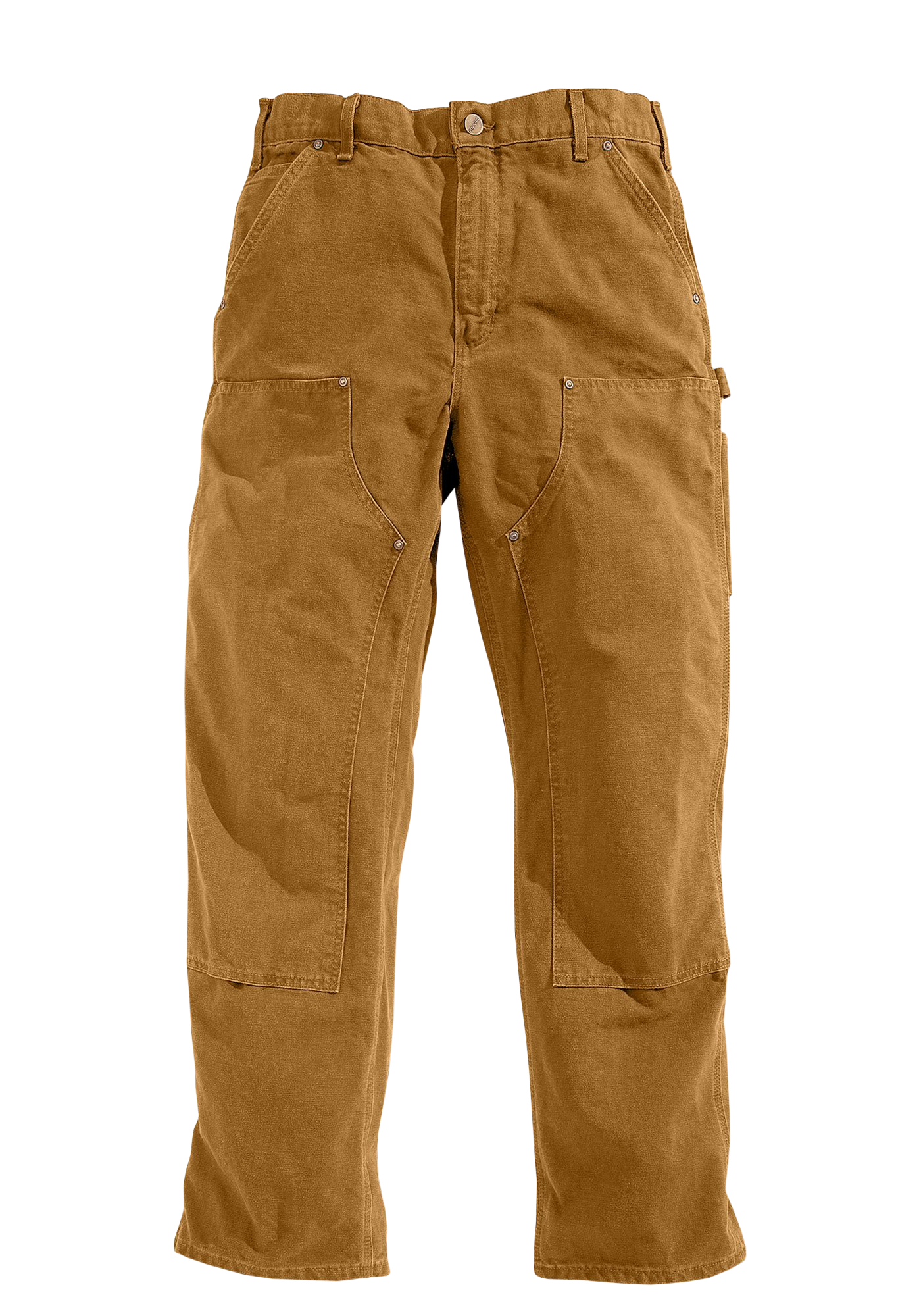 Image of Carhartt Loose-Fit Washed-Duck Double-Front Utility Work Pants for Men - Brown - 31x30