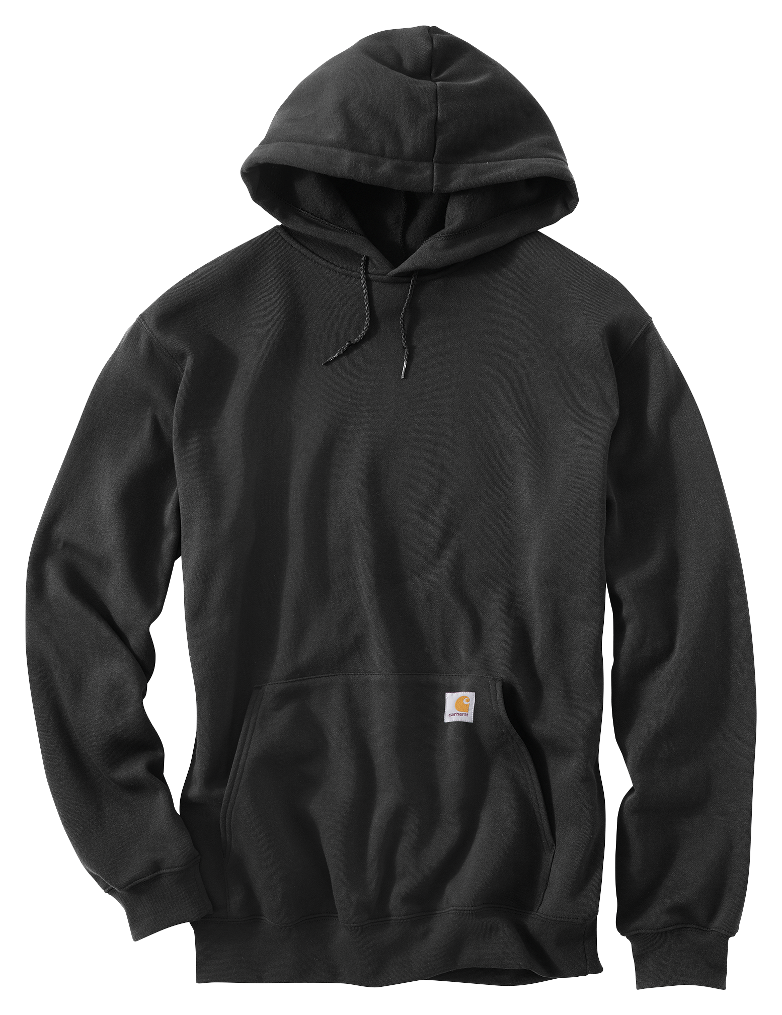 Image of Carhartt Loose-Fit Midweight Hooded Pullover Sweatshirt for Men - Black - M