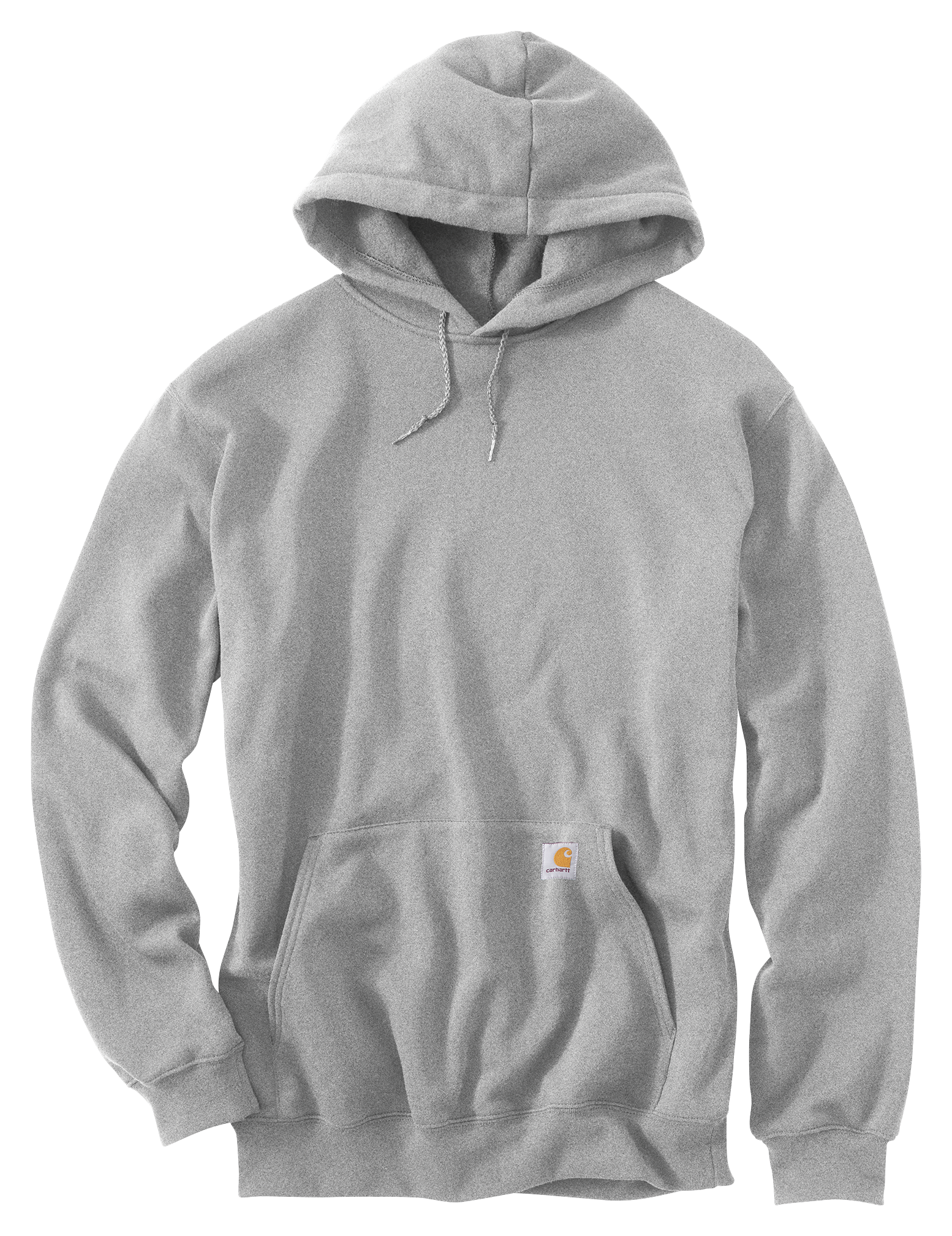 Image of Carhartt Loose-Fit Midweight Hooded Pullover Sweatshirt for Men - Heather Gray - M