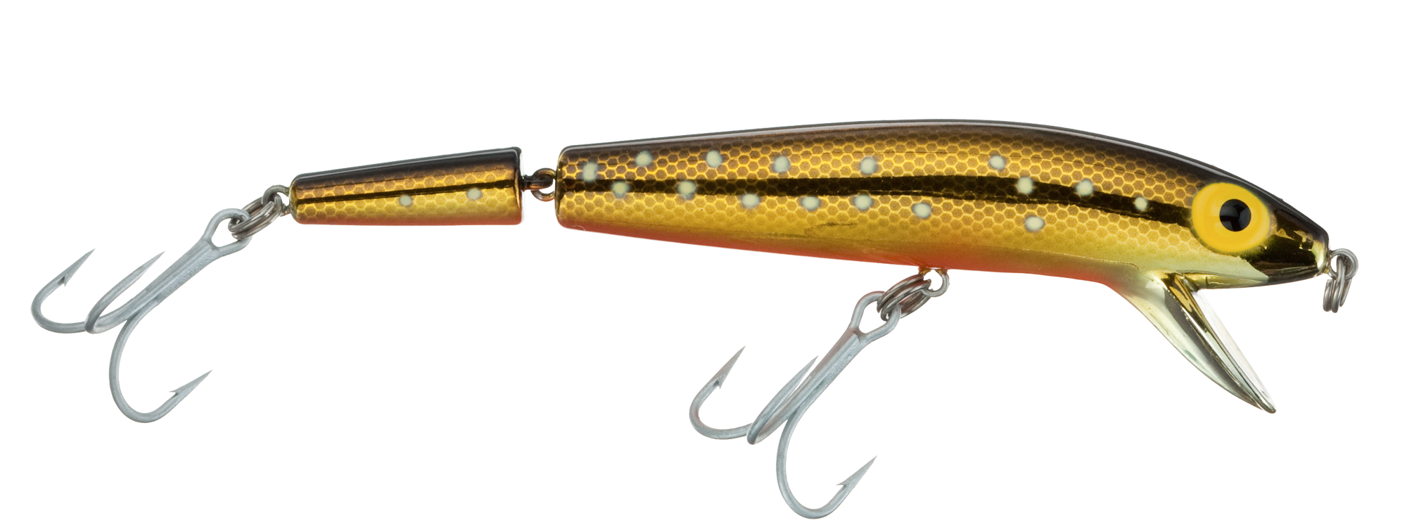 Image of STORM Original Jointed ThunderStick Model JBJ Hard Baits - Metallic Gold/Chartreuse Speck