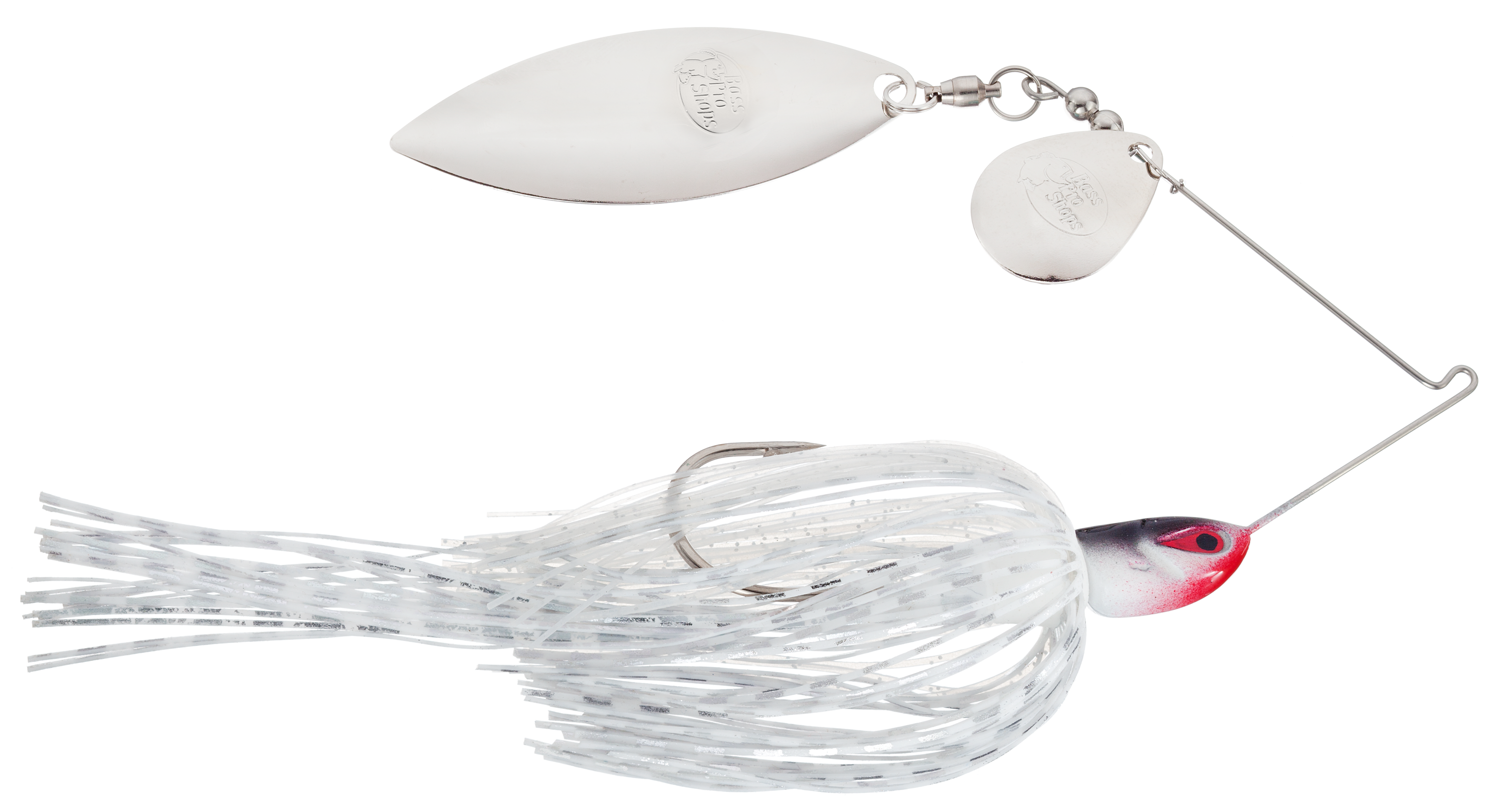 Image of Bass Pro Shops Lazer Eye Pro Series Spinnerbaits Tandem - 1/4 oz - White