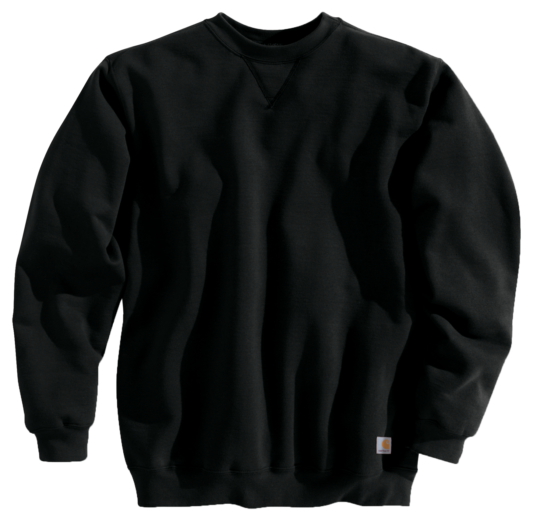 Image of Carhartt Midweight Crewneck Long-Sleeve Sweatshirt for Men - Black - 2XL