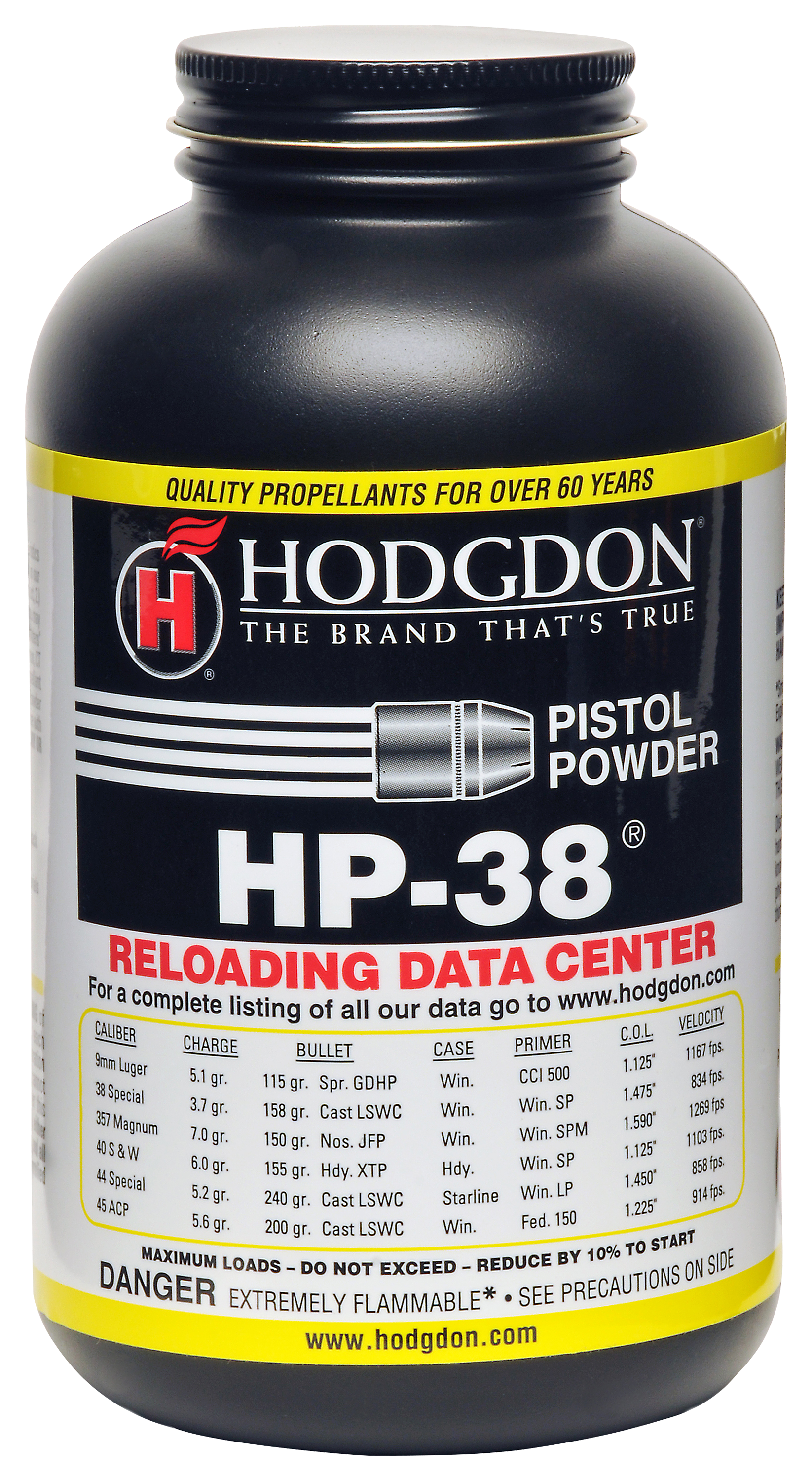 Hodgdon HP-38 Smokeless Pistol Powder - 1 lb.
