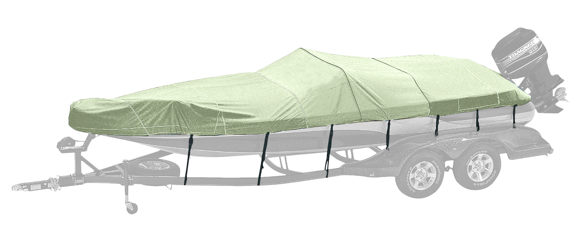 Bass Pro Shops Exact Fit Custom Boat Cover by Westland - Tracker Boats - '89-'95 Tournament TX 17 - Linen
