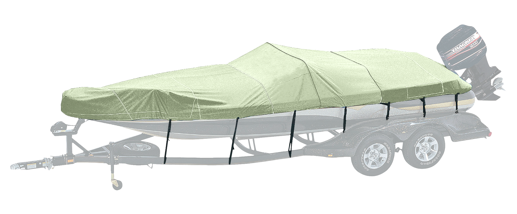 Bass Pro Shops Exact Fit Custom Boat Cover by Westland - Tracker Boats - 2004-2005 Tundra 21 DC - Linen