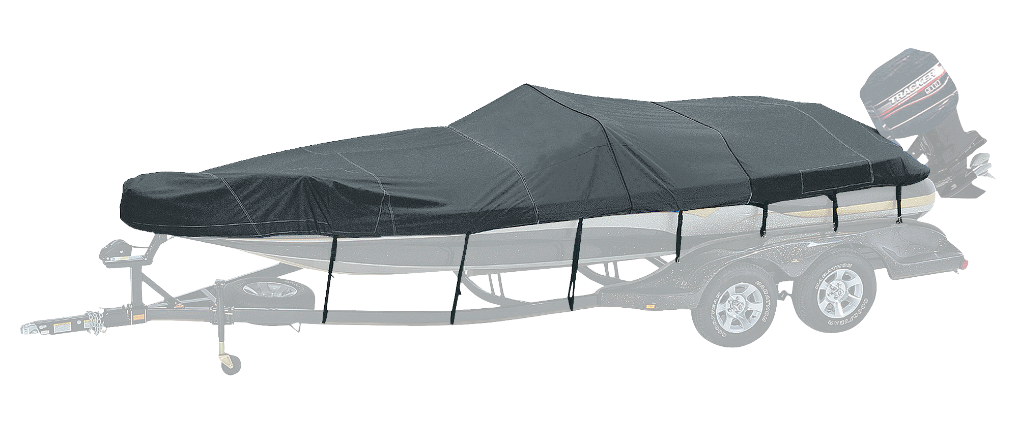 Bass Pro Shops Exact Fit Custom Boat Cover by Westland for TRACKER Models - 2002-03 Super Guide V-16 SC - Charcoal