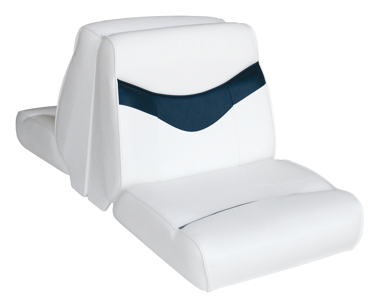 Wise Deluxe Lounge Boat Seat for Bayliner Capri Boats - Bright White/Blue