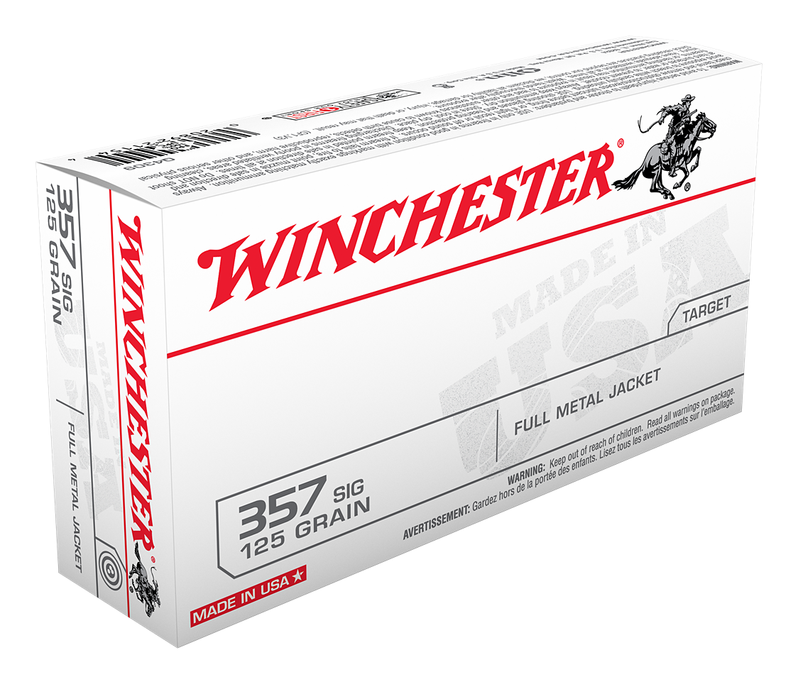 Winchester USA Handgun Ammo - .357 Sig - FMJ - 50 Rounds