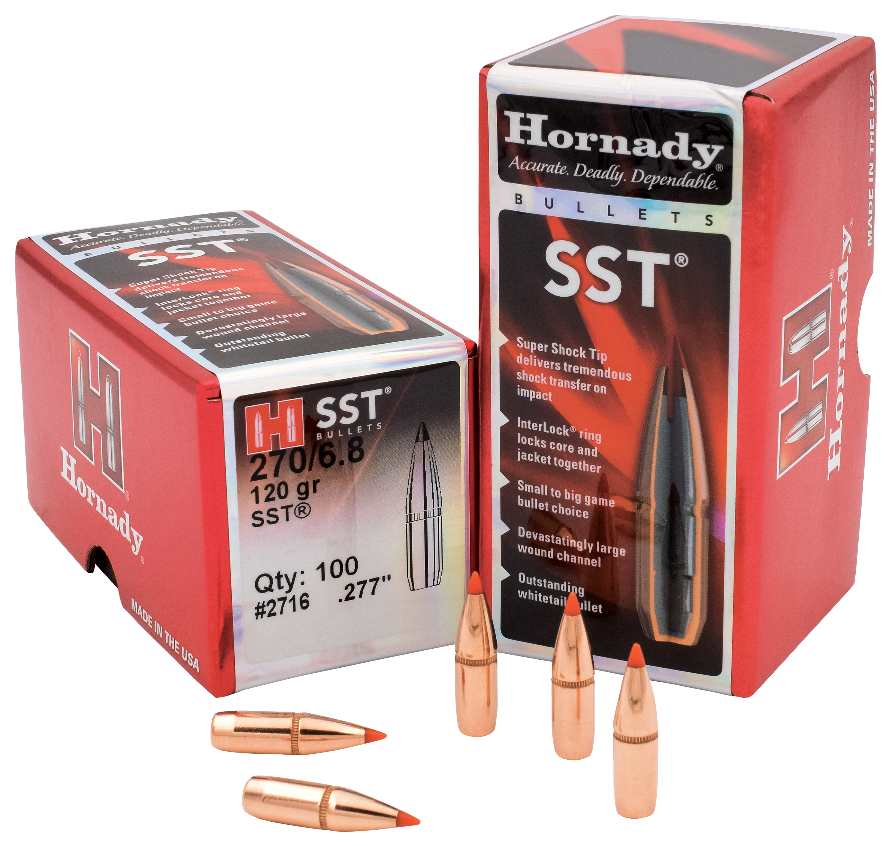Hornady SST Bullets - .270 Caliber - 140 Grain - 100 Rounds