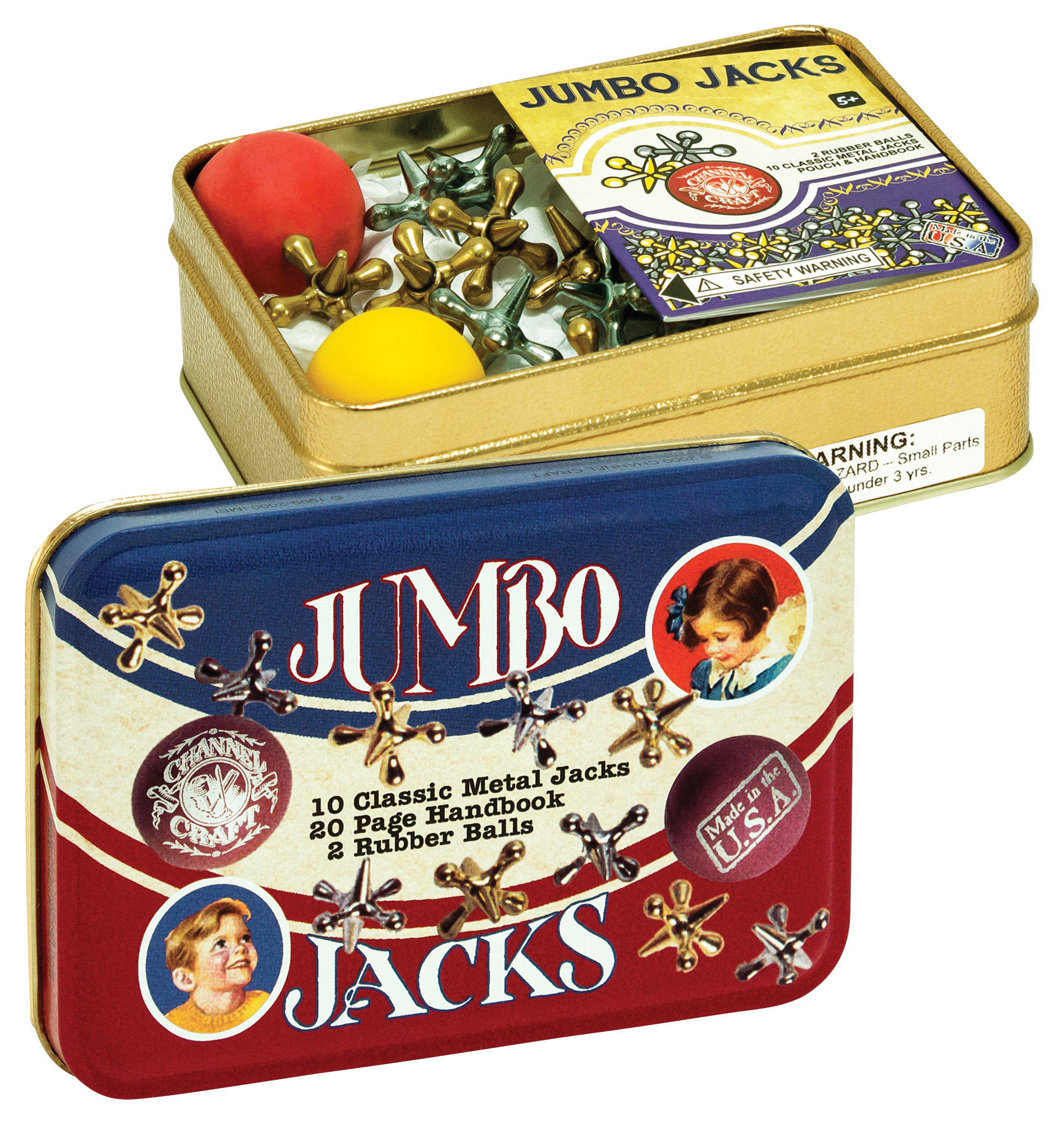 Channel Craft Classic Toy Tin Jumbo Jacks