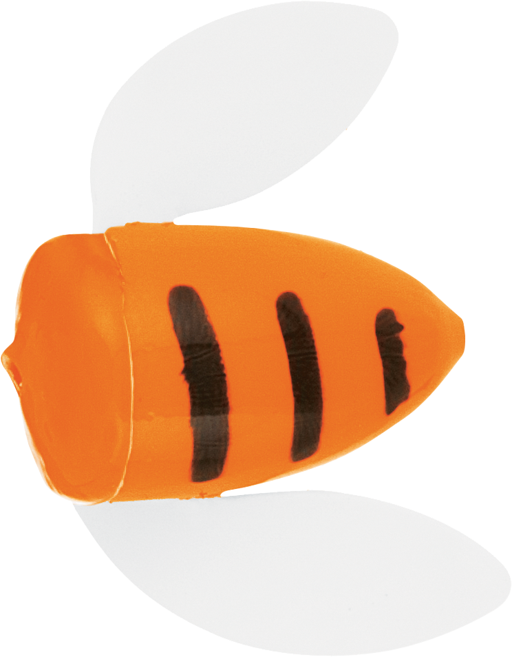 Worden's Lures Spin-N-Glo - 3/4"" - Flame Tiger Stripe