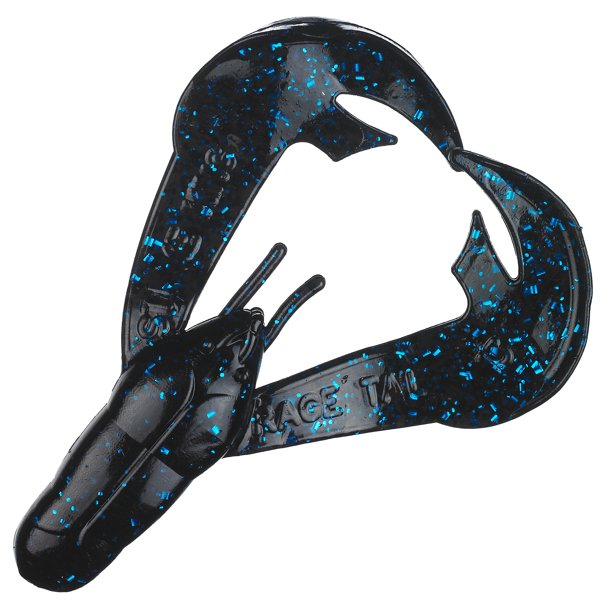 Strike King Rage Tail Chunk - Black Blue Flake
