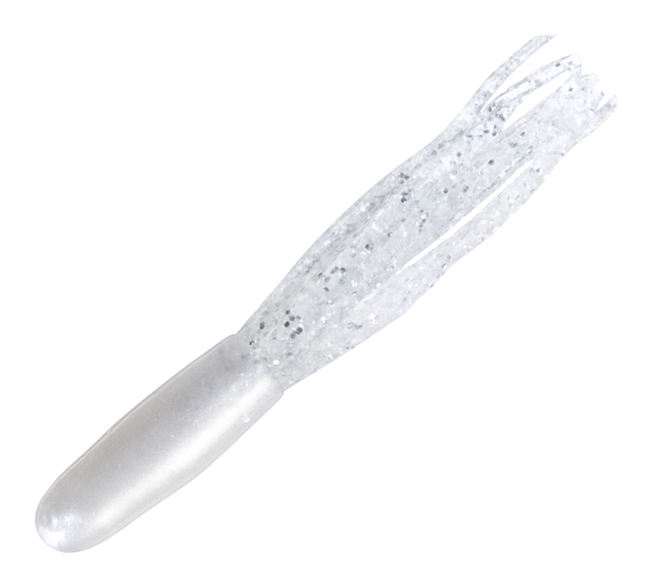 Image of Bass Pro Shops Crappie Maxx 2'' Squirmin' Squirt - Pearl Clear Sparkle