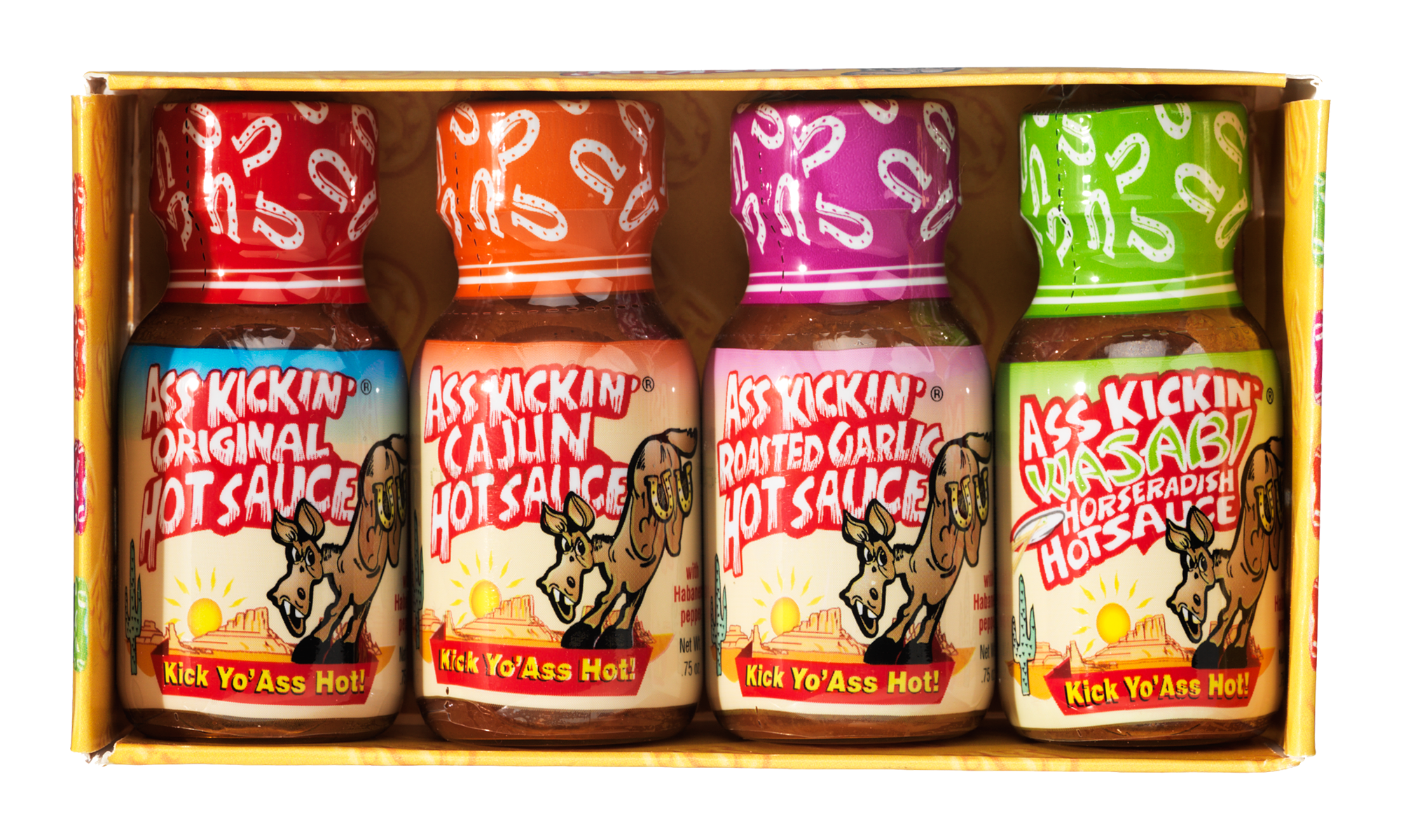 Image of Southwest Specialty Foods Ass Kickin' Hot Sauce Mini Bottle Gift Set