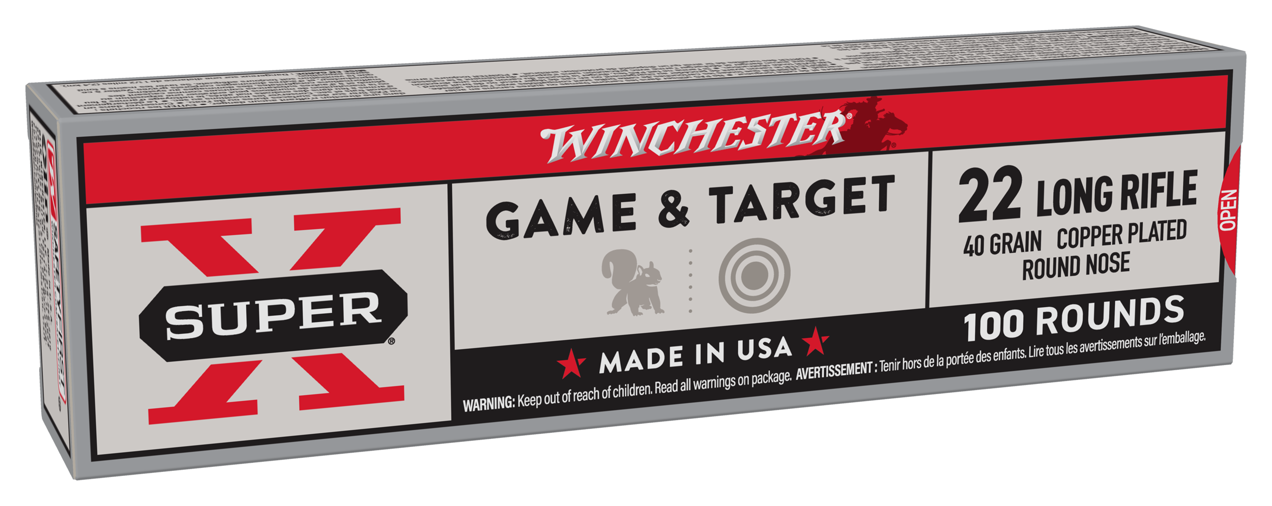 Winchester Super-X Super Speed Rimfire Ammo - .22 Long Rifle - 40 Grain