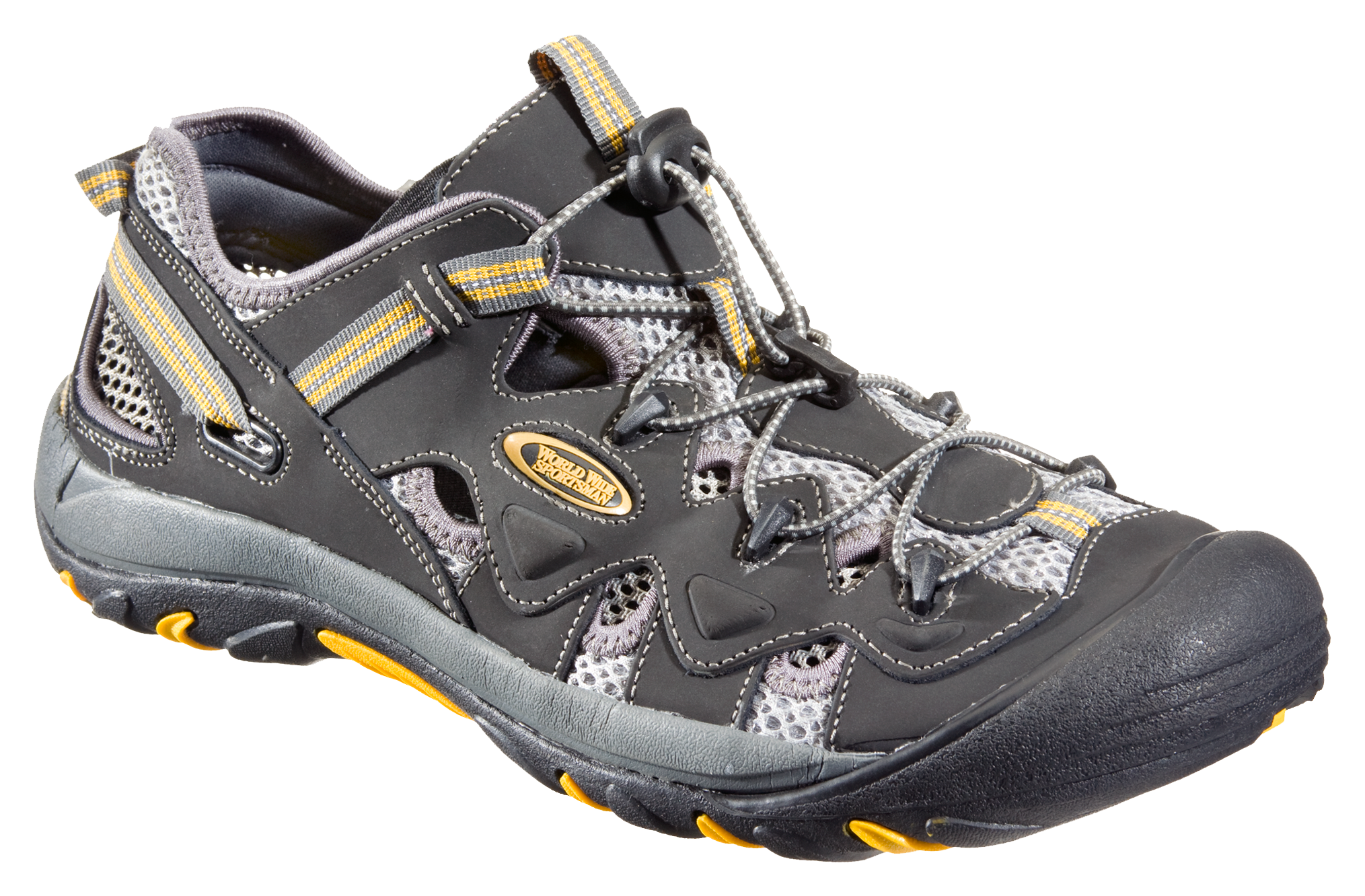 World Wide Sportsman Copper River II Steel/Blue Water Shoes for Men - 8.5/D
