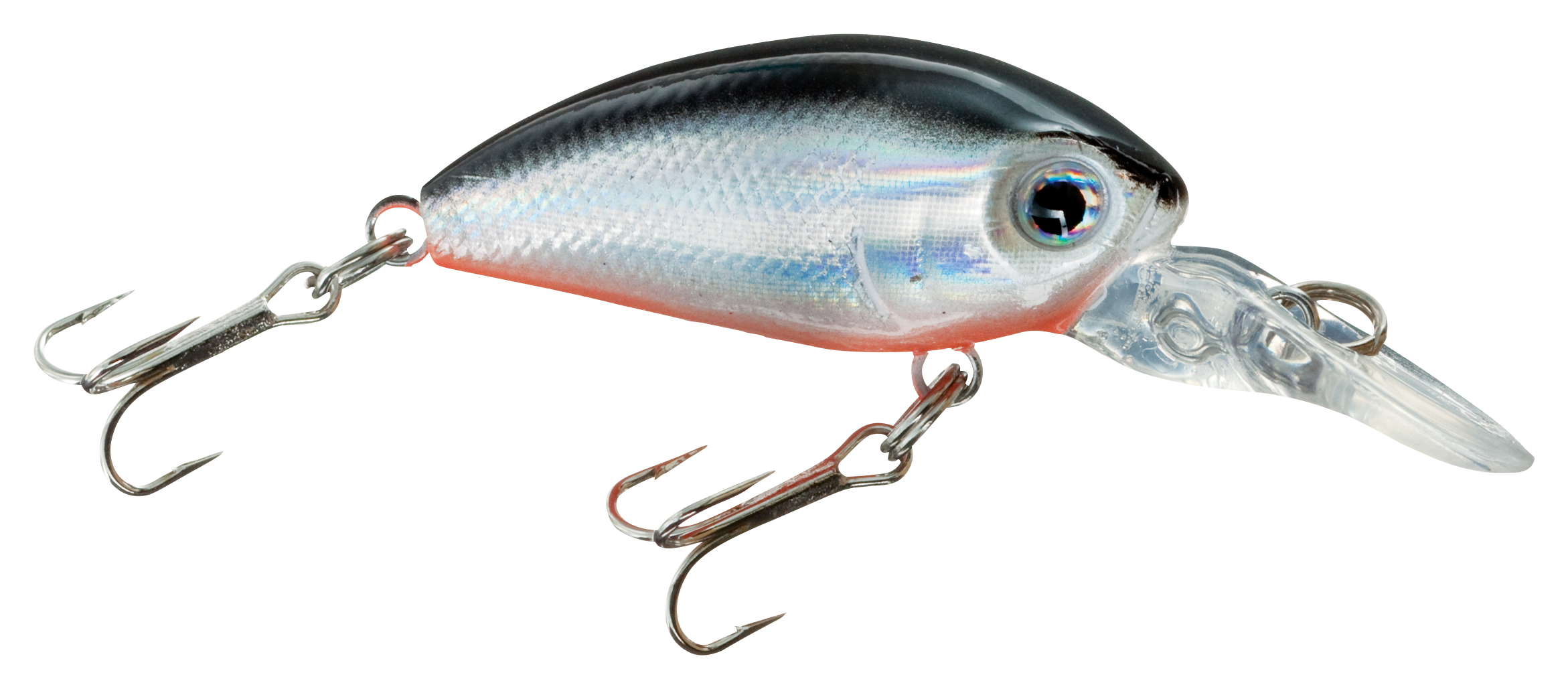 Bass Pro Shops XTS Micro Light Mini Crankbait - Chrome/Black Back