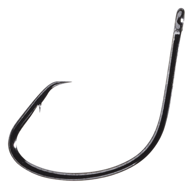 Owner Mutu Light Circle Hooks - Black Chrome -11 pack - #10