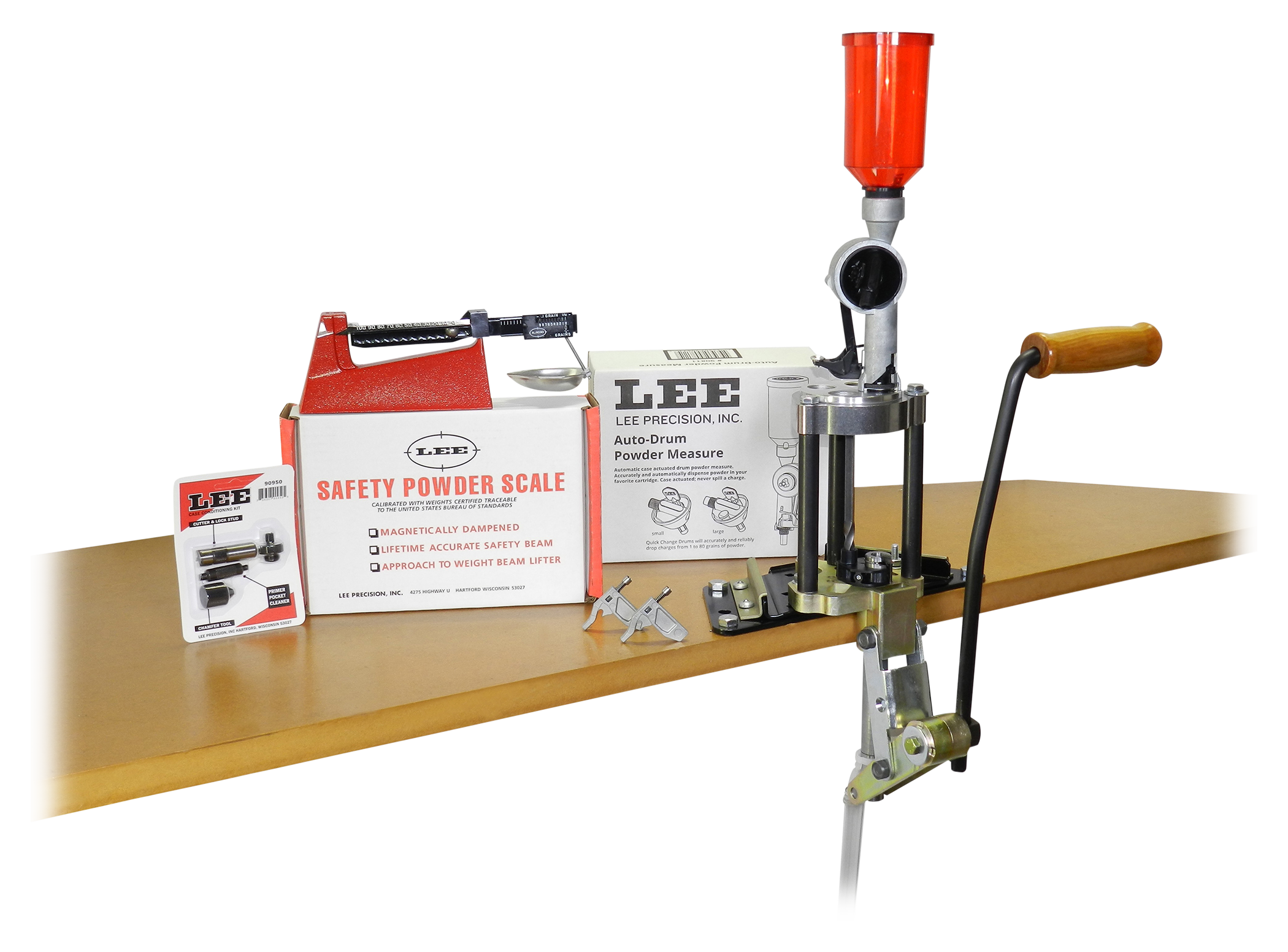 Lee Precision Value Four Hole Turret Press Kit with Auto Index 90928  [FC-734307909284] - Cheaper Than Dirt
