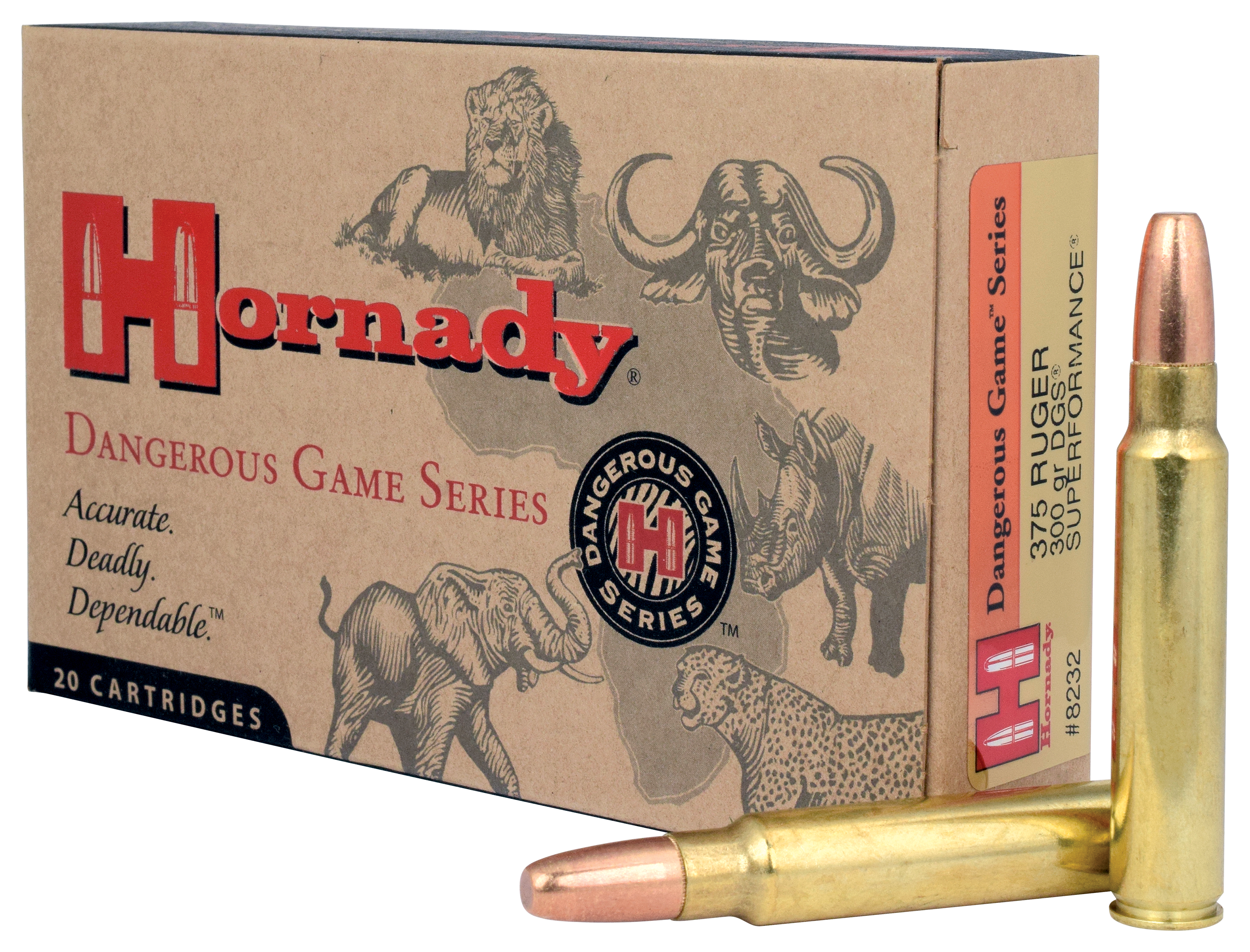 Hornady Dangerous Game Series .375 Ruger 300 Grain Centerfire Rifle Ammo
