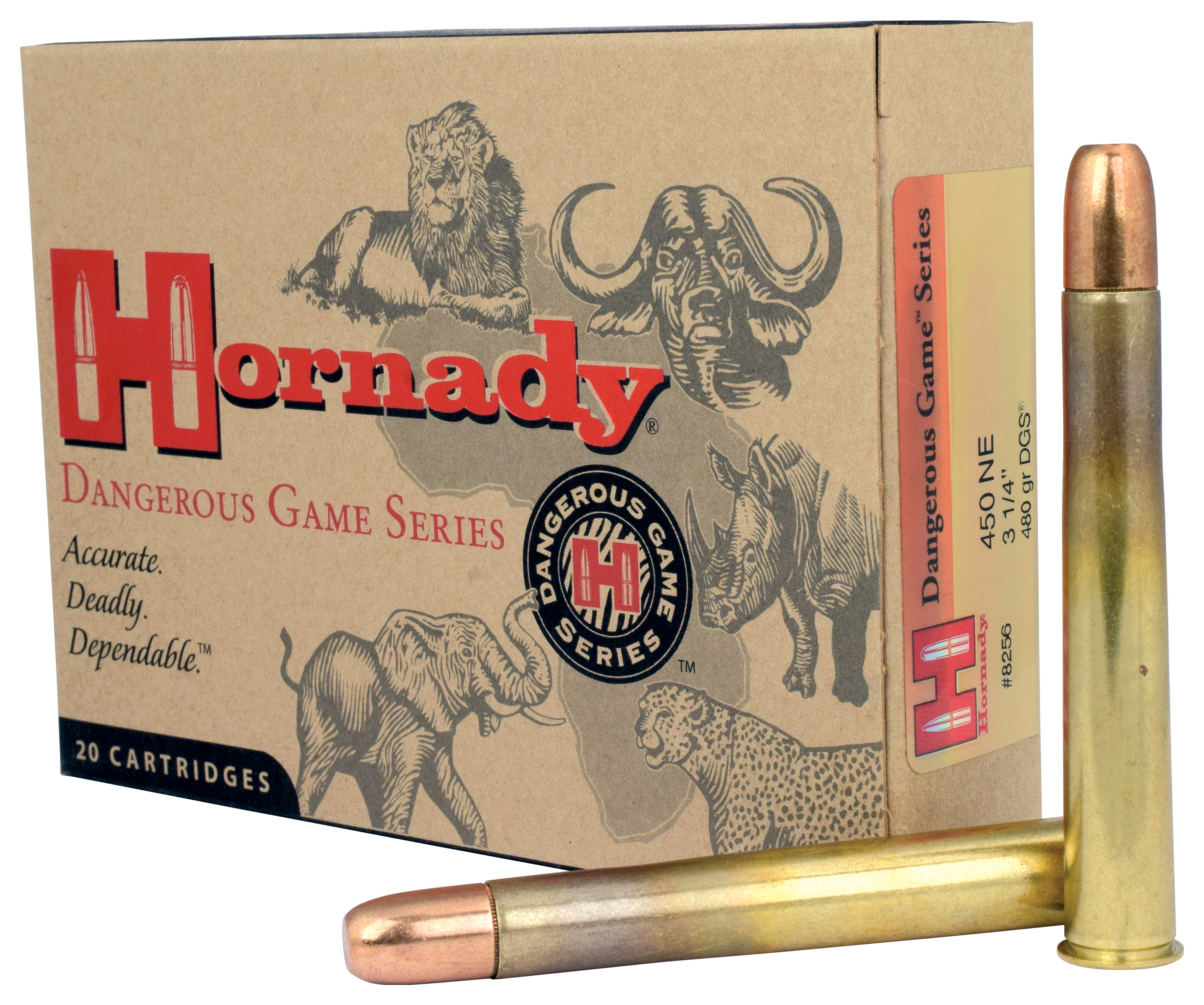 Hornady Dangerous Game Series .450 Nitro Express 480 Grain Centerfire Rifle Ammo