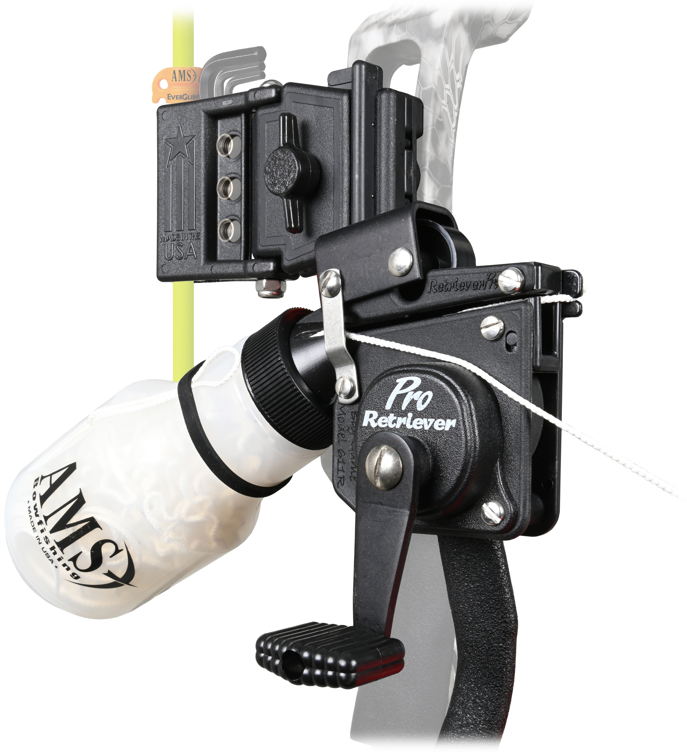 AMS SwampIt Bowfishing Bow Package Retriever Pro Reel 40-50 lb