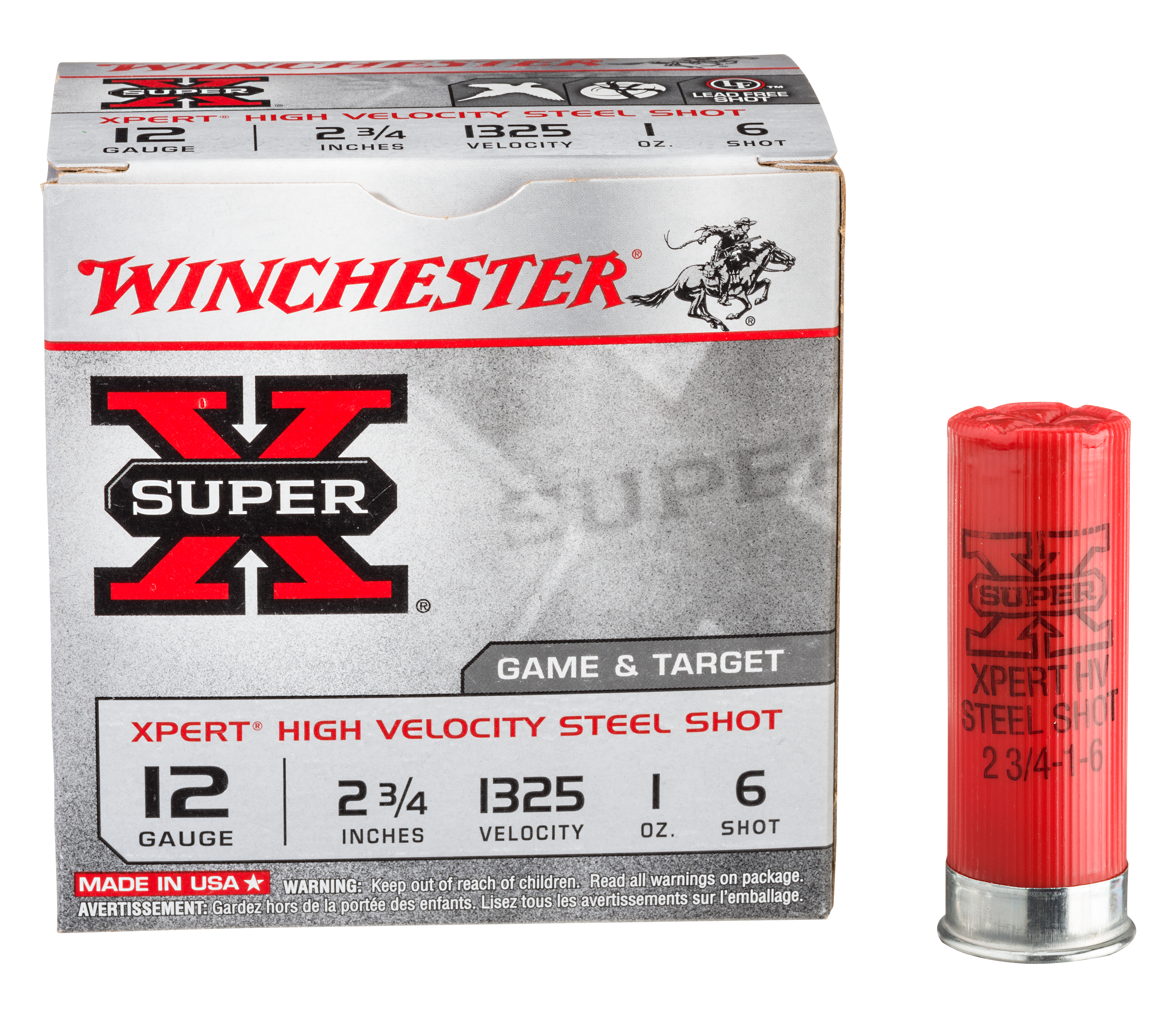 Winchester Super X 12-Gauge Shotgun Shells, #6 Shot, 25-Ct.