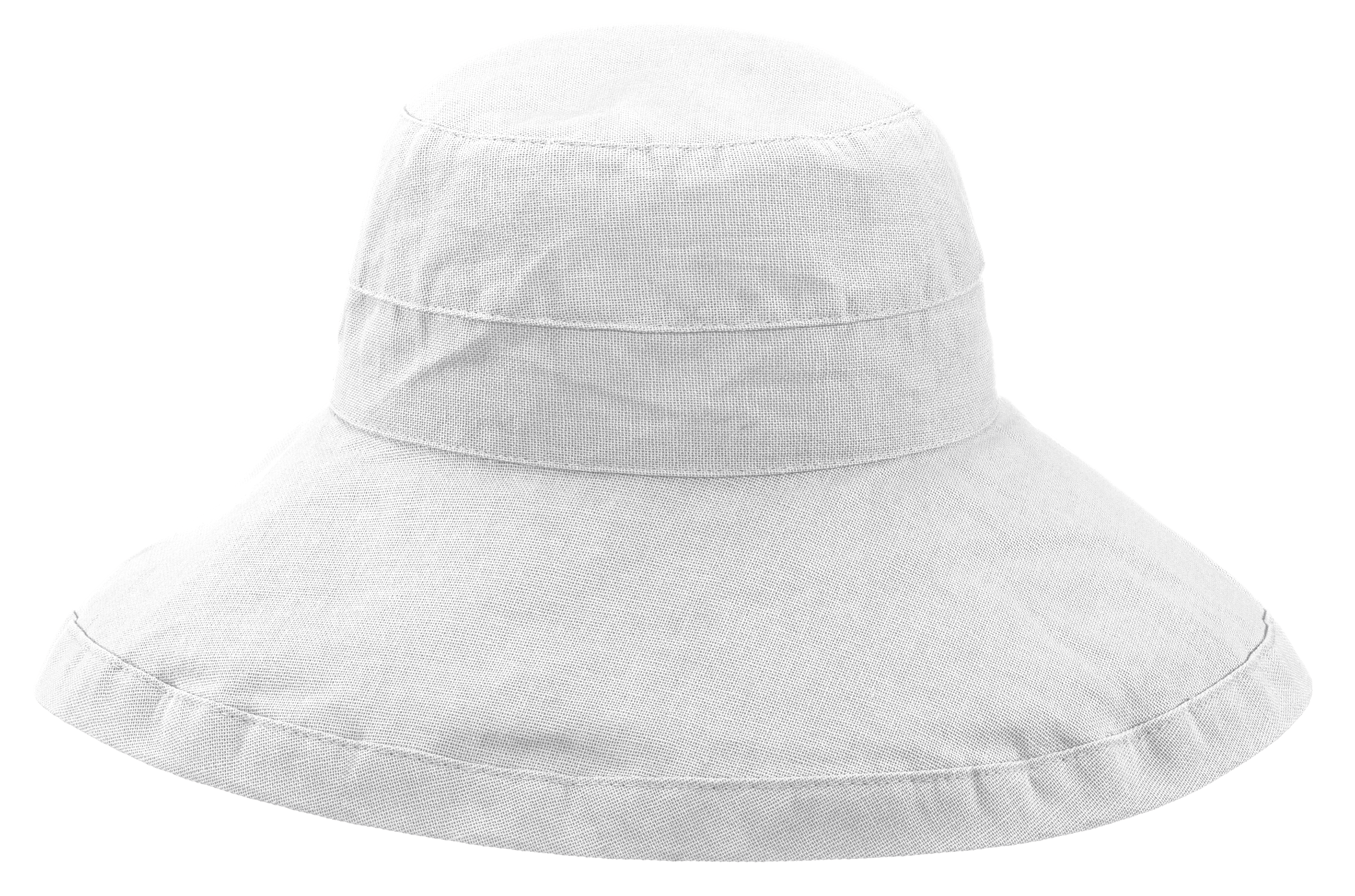 DORFMAN PACIFIC Adjustable Big Brim Cotton Canvas Sun Hat for Ladies