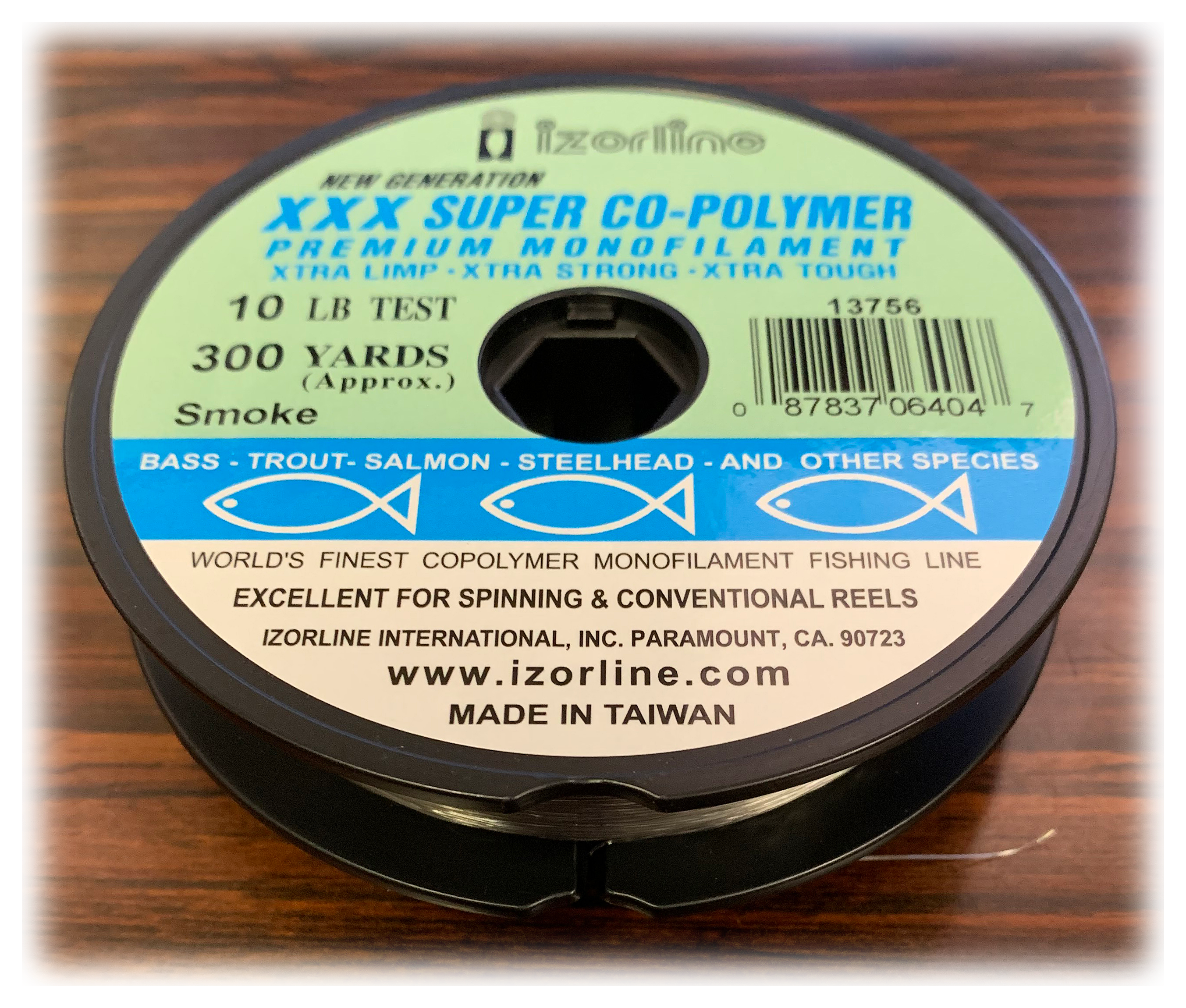 Image of Izorline XXX Super Co-Polymer Monofilament Fishing Line - Smoke - 300 Yards - 2 Lb.