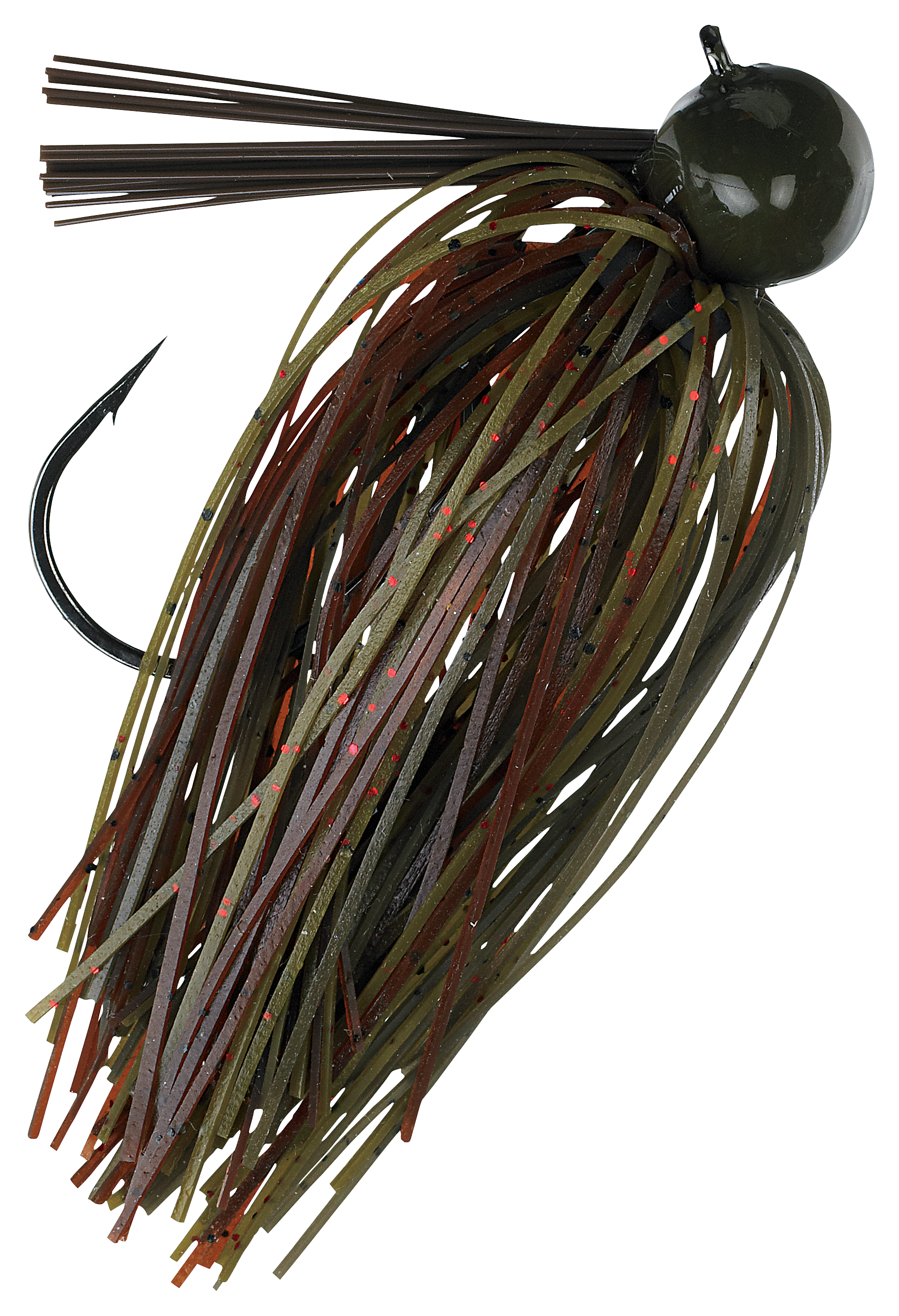 Usbaitco Bass Jig Skirts - Living Rubber, Lot Of 10, Color Pumpkin River Craw, 5 Inch