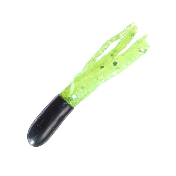 Bass Pro Shops Crappie Maxx Squirmin' Squirts - Black Chartreuse Sparkle