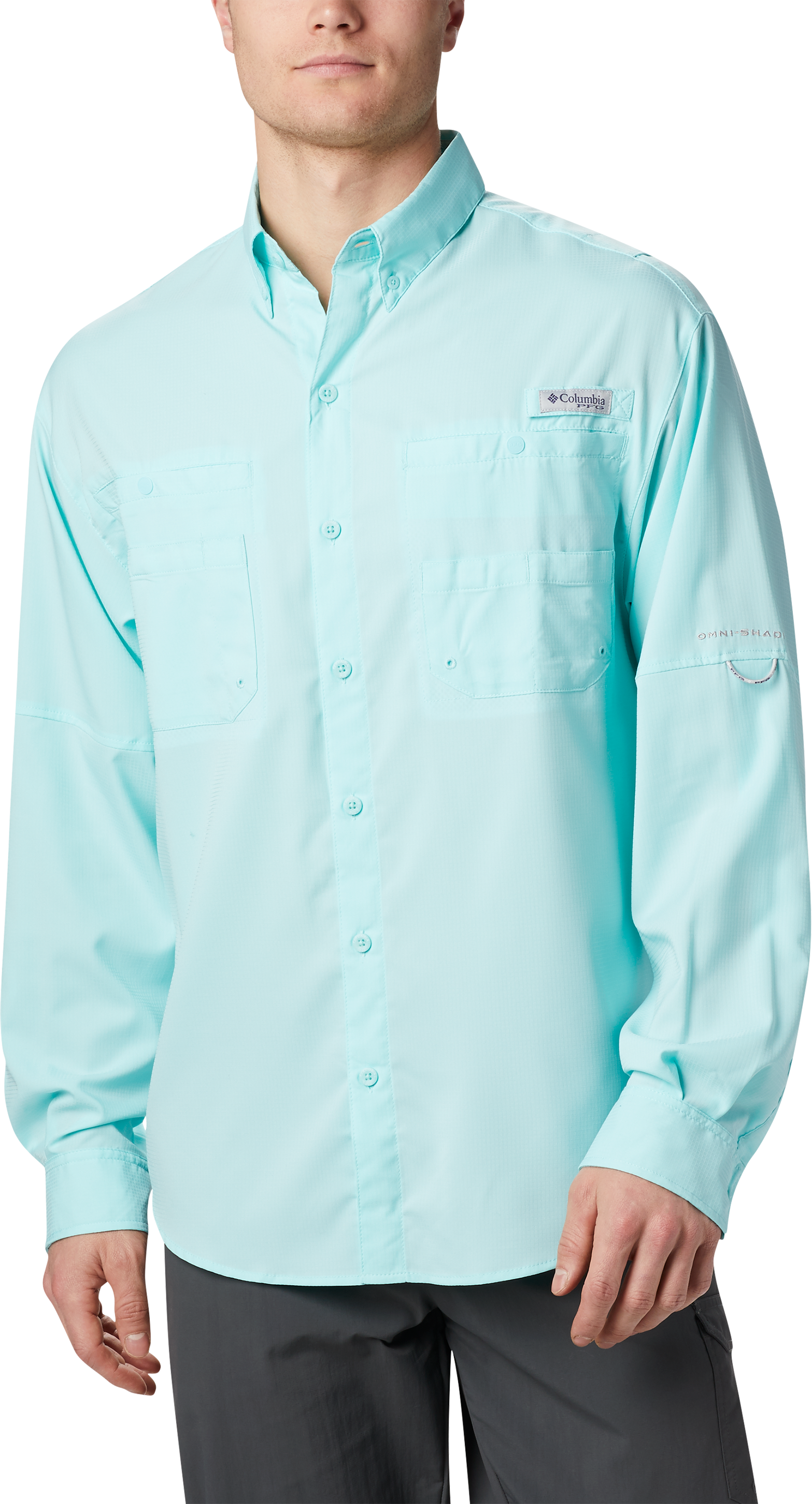 Image of Columbia Tamiami II Long-Sleeve Button-Down Shirt - Gulf Stream - M