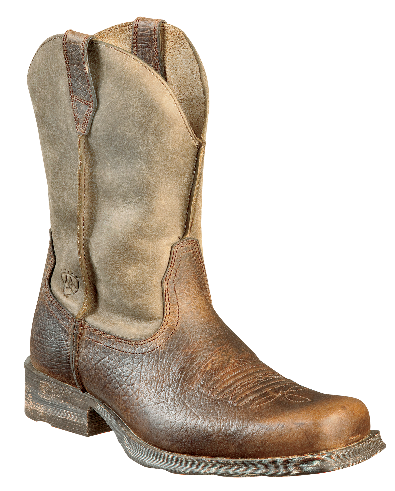 Men's Sport Rambler Western Boots in Bartop Brown Leather, Size: 7.5 D /  Medium by Ariat