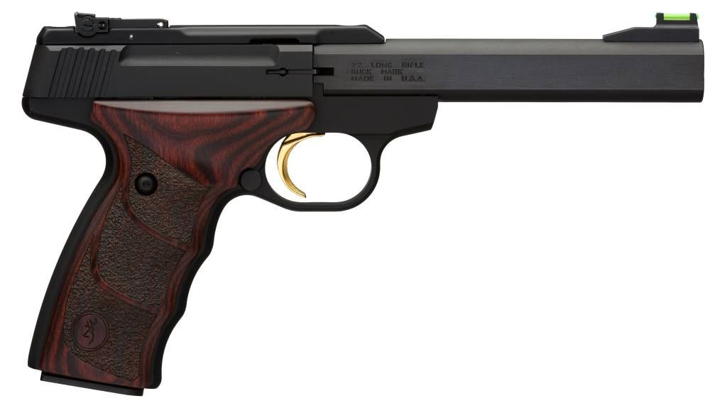 Browning Buck Mark Plus Rosewood UDX Rimfire Pistol - Matte Black Finish