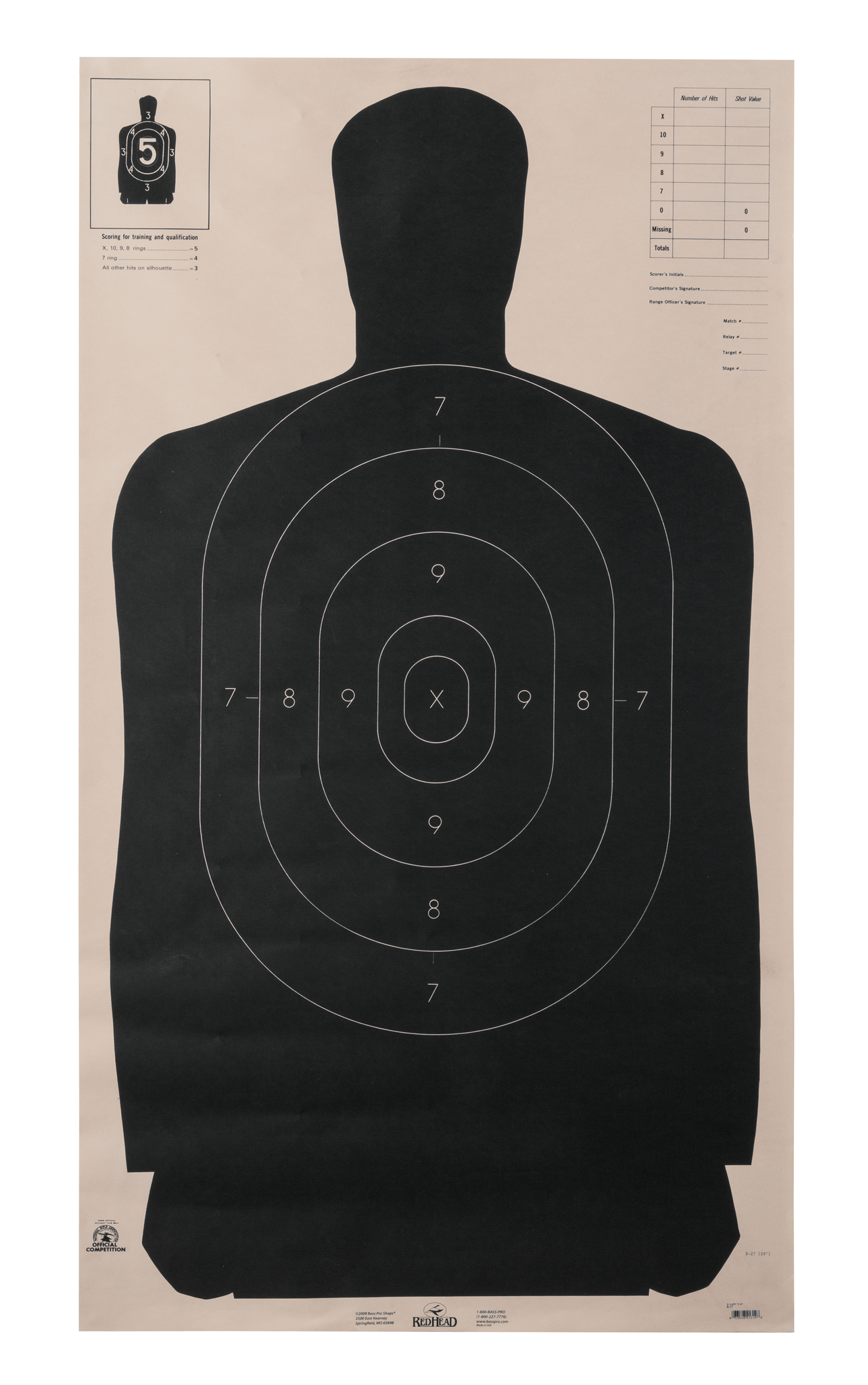 Image of RedHead Official NRA Silhouette Target