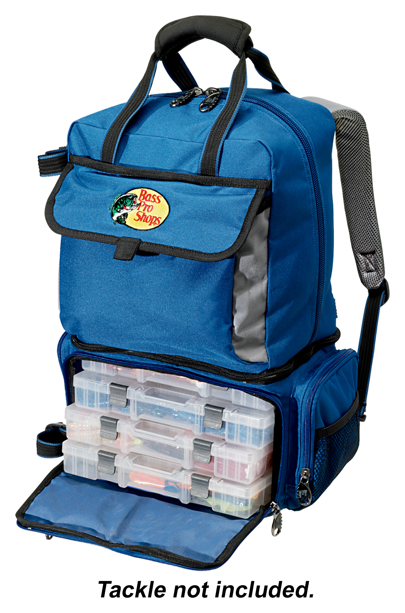 Blue Bass Pro Shops Tackle Box Backpack Top Bag Only Fishing Backpack