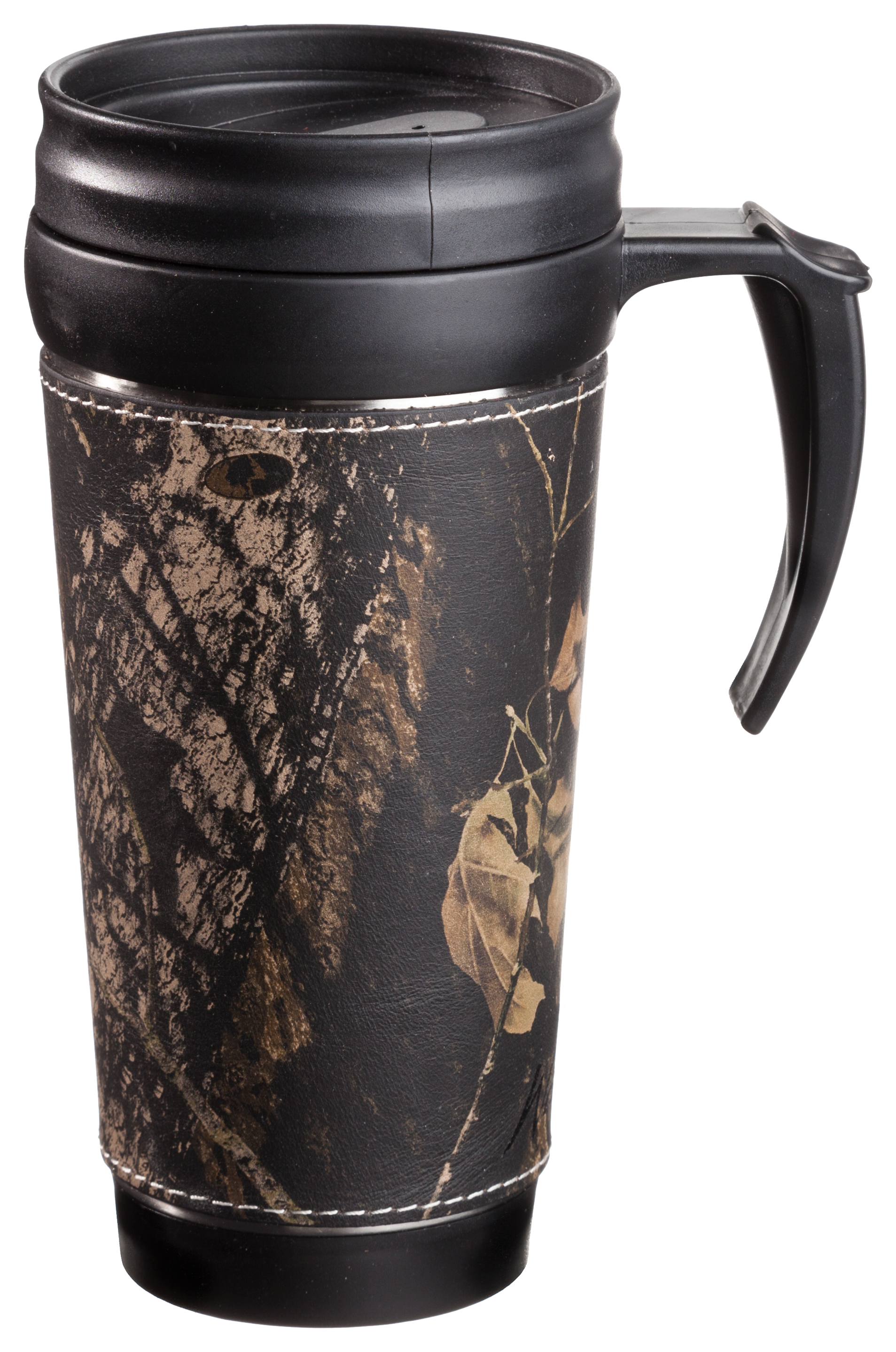 WEBER'S CAMO LEATHER GOODS Weber Camo Leather Travel Mug with Handle Out Of  Box