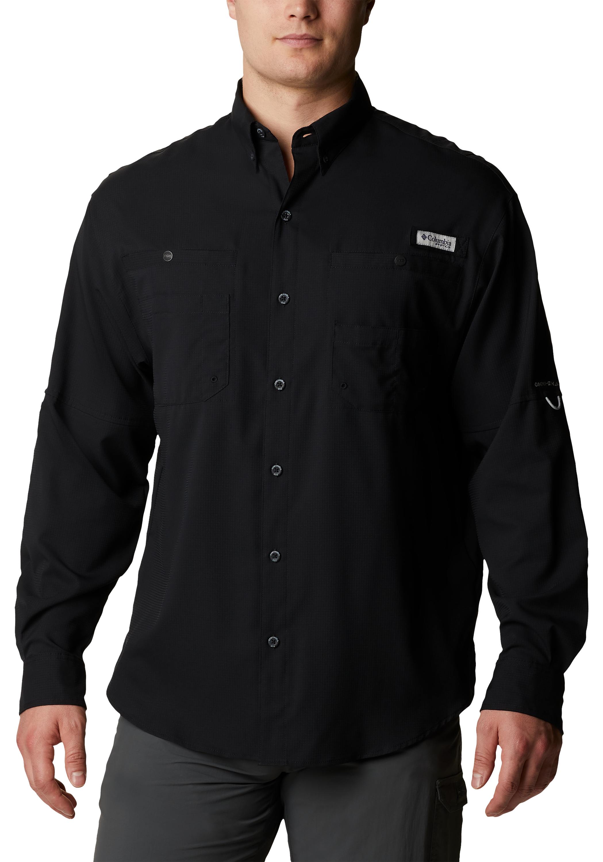 Columbia Men's PFG Tamiami II UPF 40 Long Sleeve Fishing Shirt, Carbon,  Large