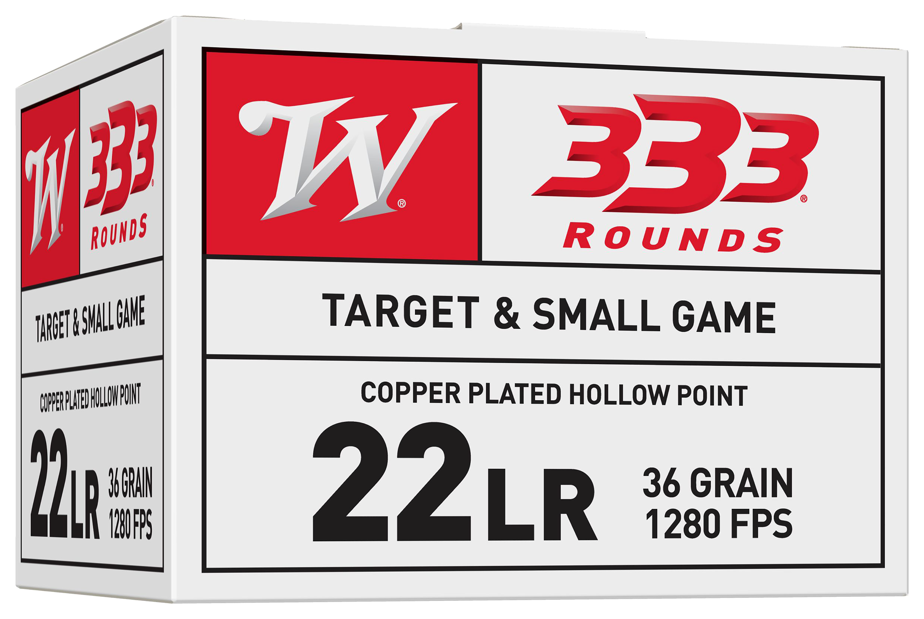 Winchester Bulk Pack Rimfire Ammo - .22 Long Rifle - Plated Hollow Point - 36 Grain - 333 Rounds