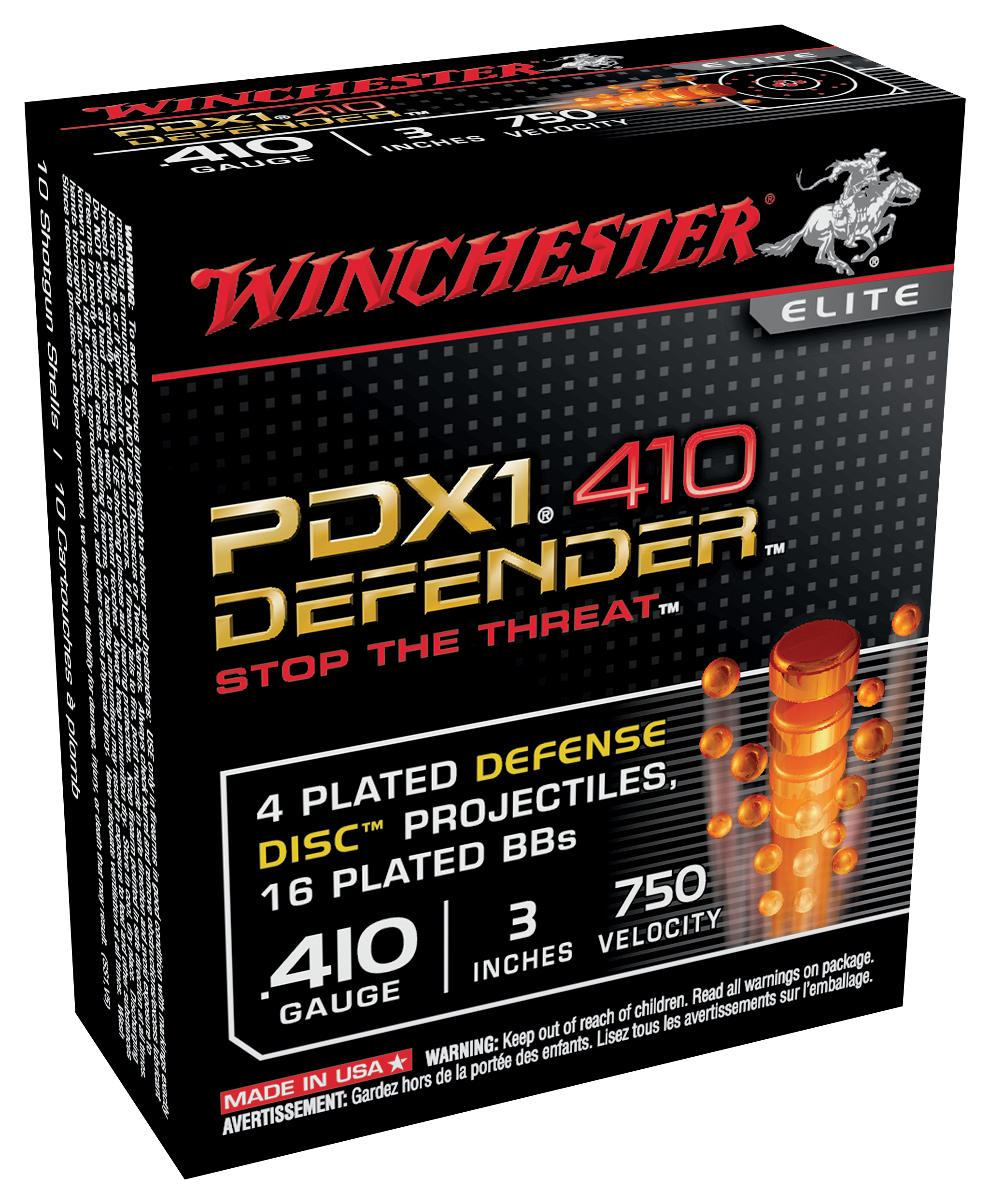 Winchester PDX1 .410 Buckshot for Personal Defense - BB Shot - 2.5"