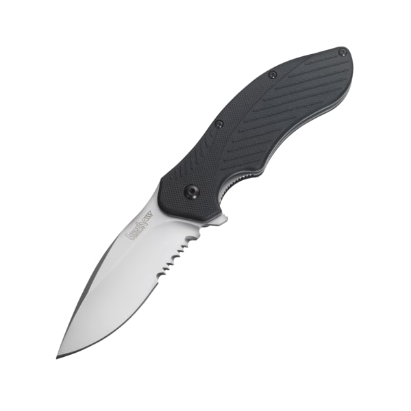 Kershaw Clash Assisted Opening Serrated Blade Lockback Folding Knife